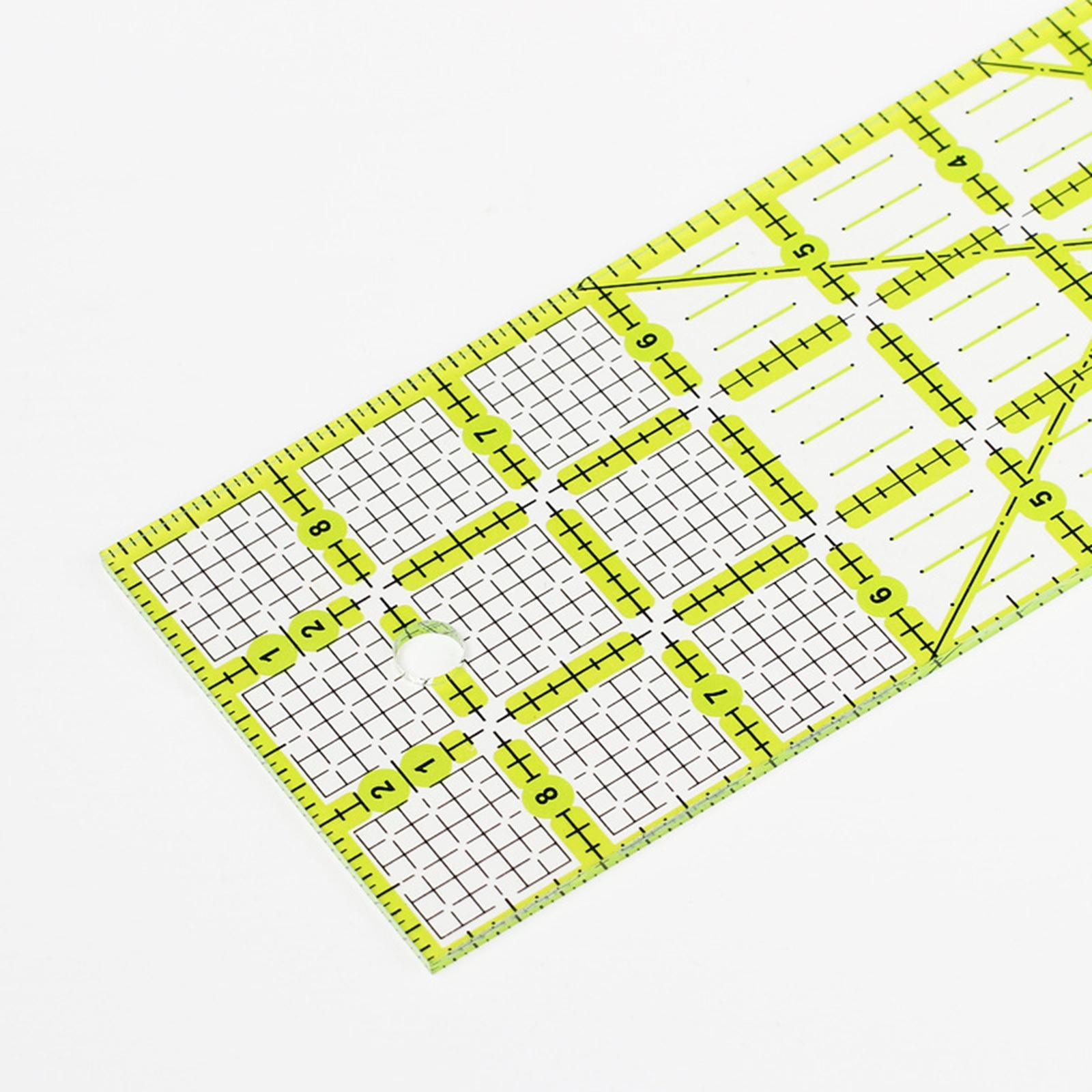 Acrylic Patchwork Ruler Cutting Ruler 9 inch Clear and Accurate Handmade