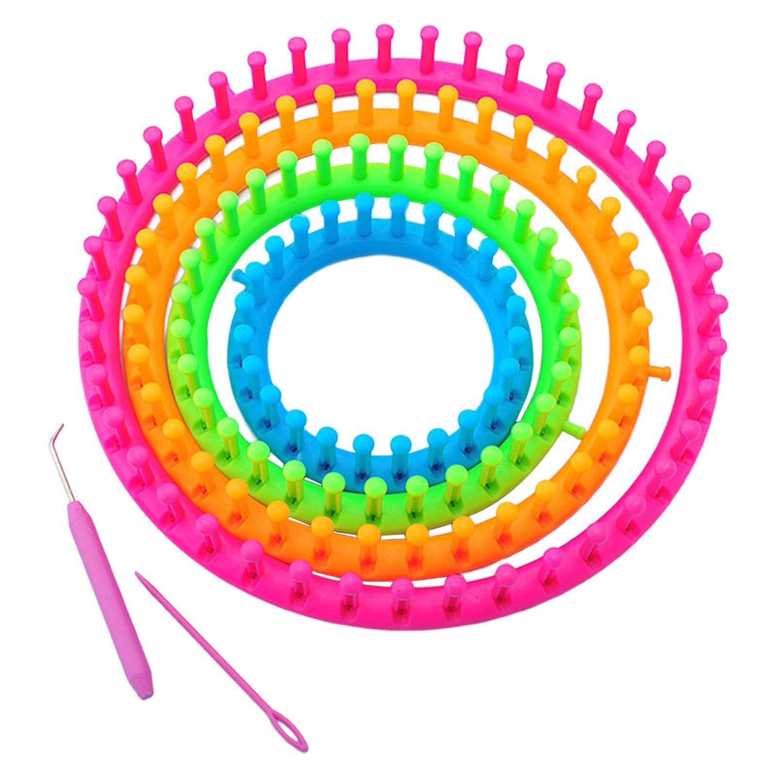 Plastic Round Knitting Loom Set Knit Circle Tool Circular Peg Hat Kit Sock