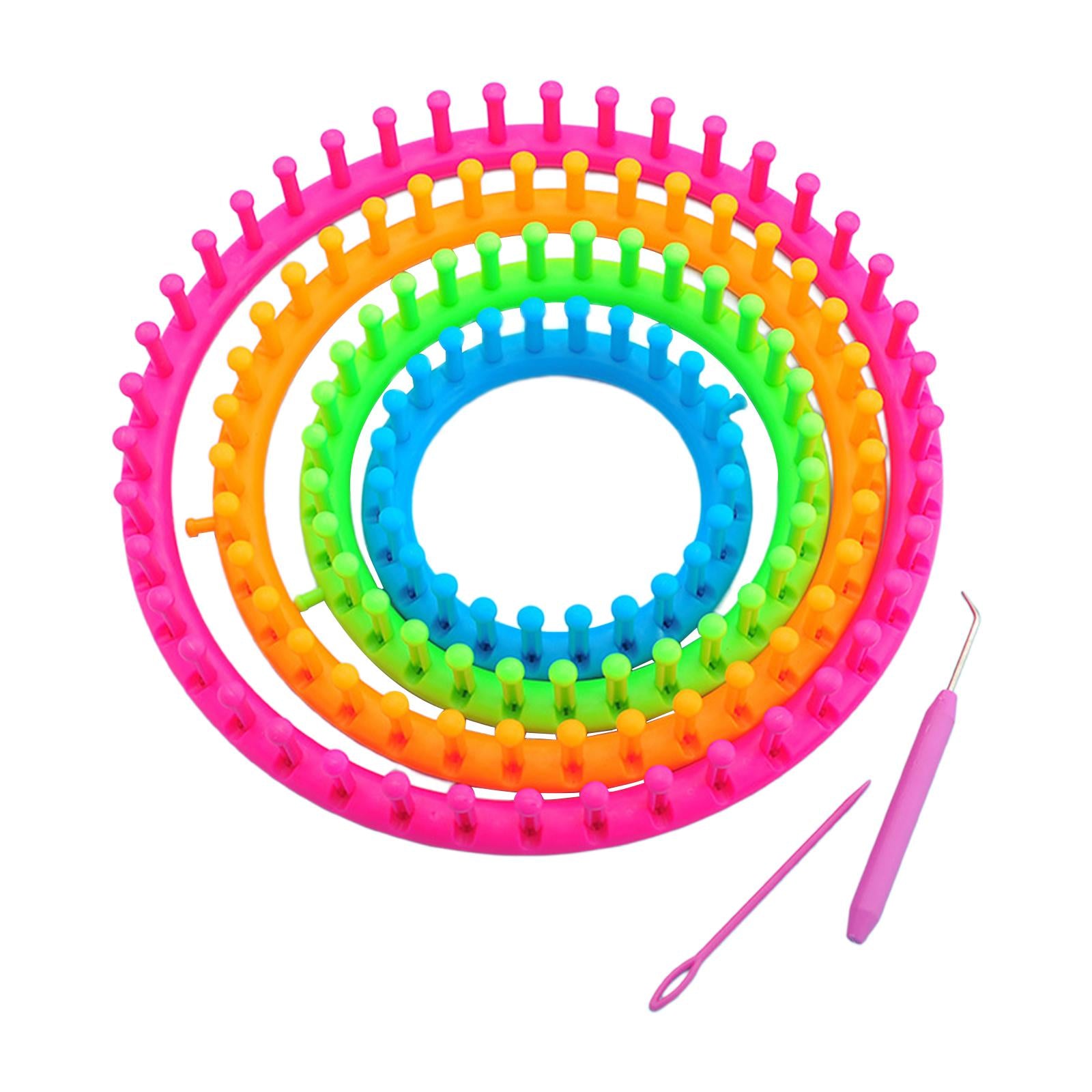 Plastic Round Knitting Loom Set Knit Circle Tool Circular Peg Hat Kit Sock
