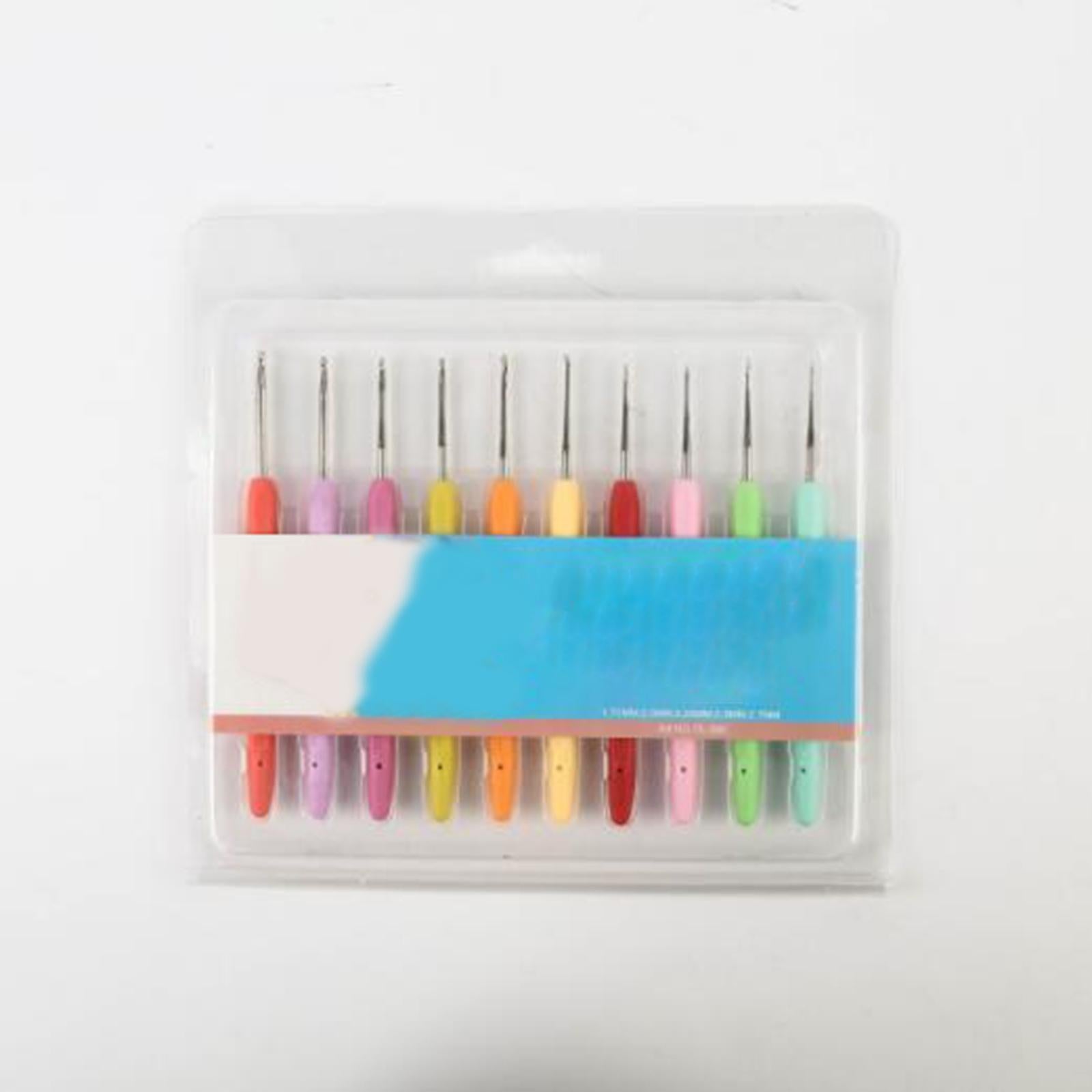 10x Crochet Hooks Kit Ergonomic Handle for Women Beginners Household