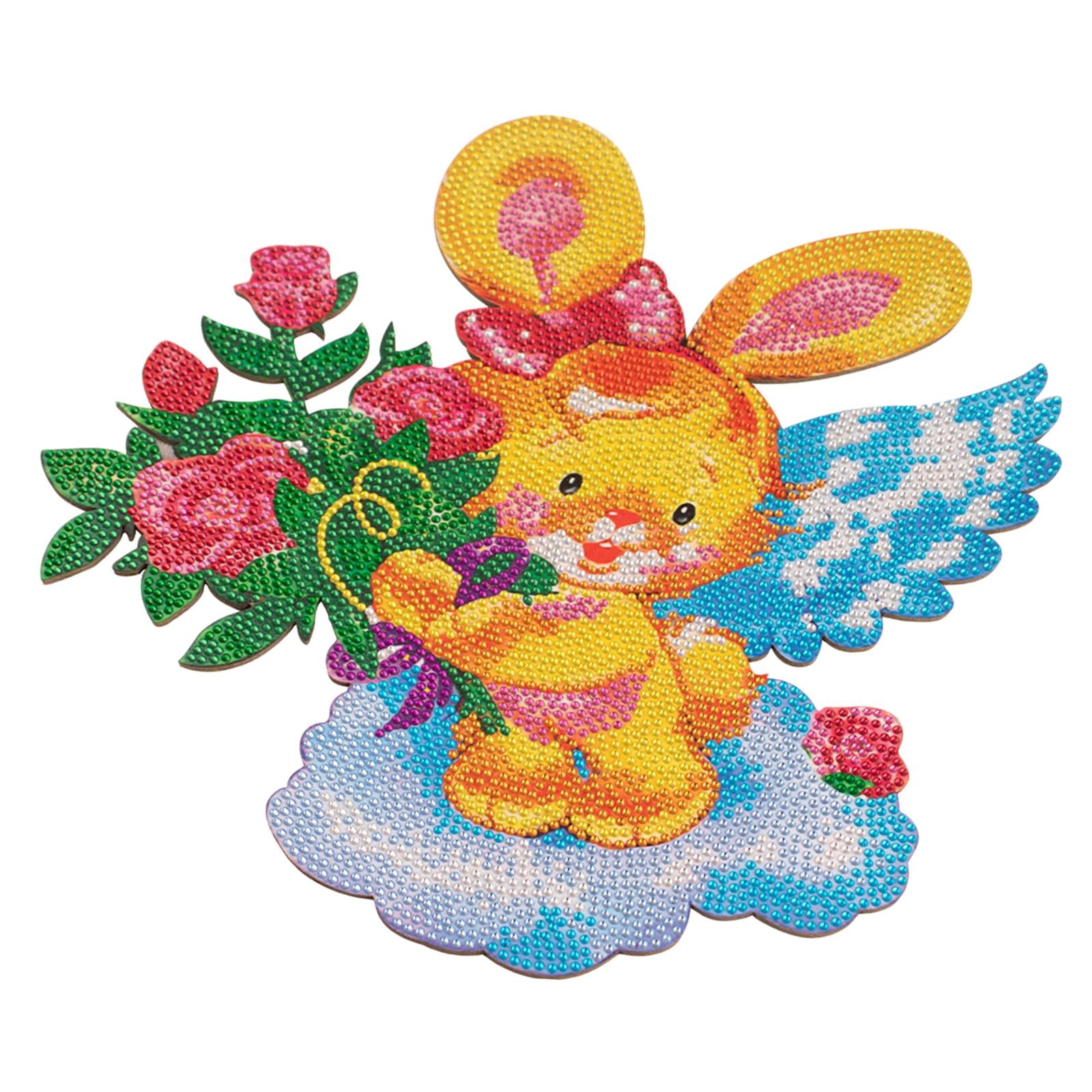 Easter Bunny Diamond Painting Kits Round Acrylic Decoration Ornaments A