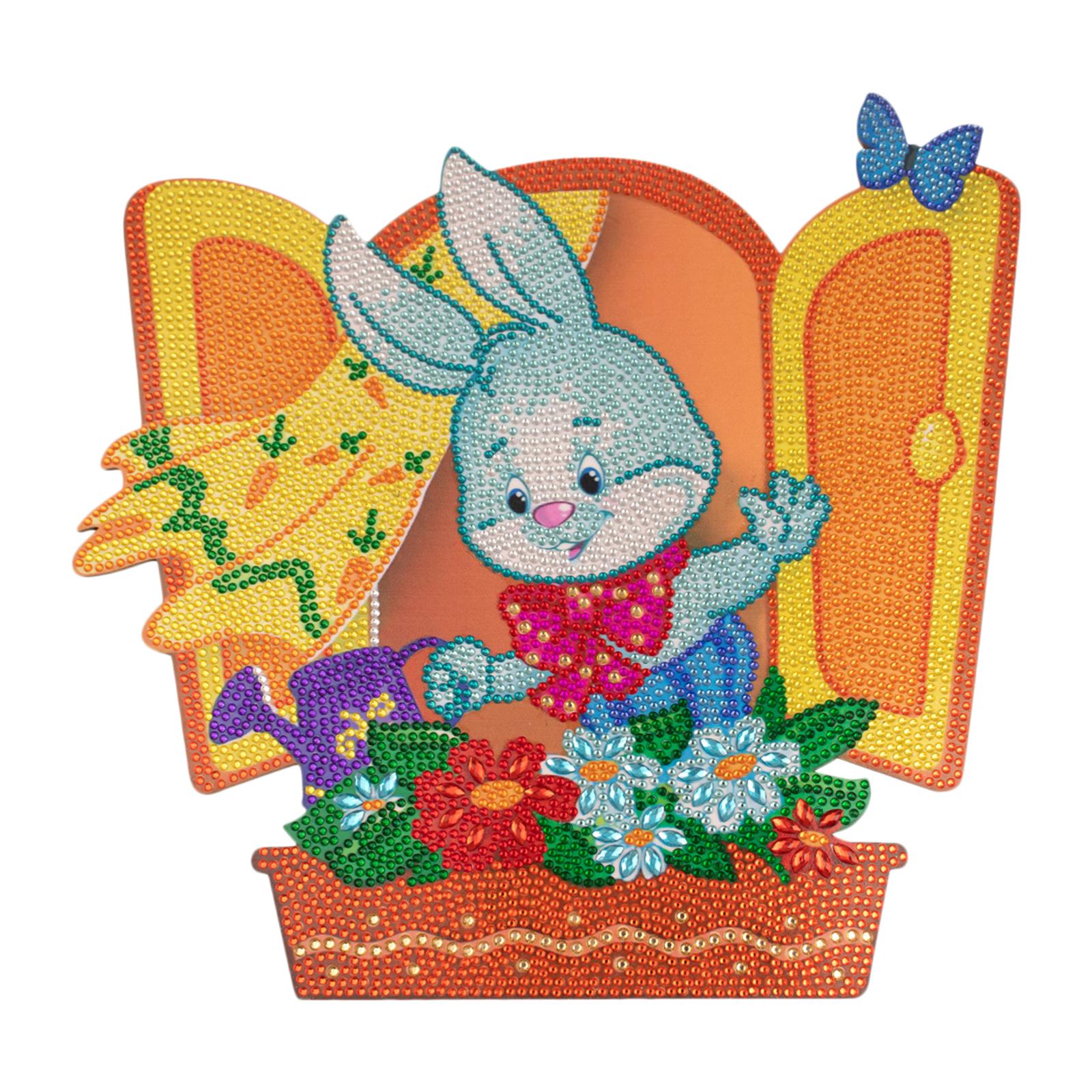 Easter Bunny Diamond Painting Kits Round Acrylic Decoration Ornaments D