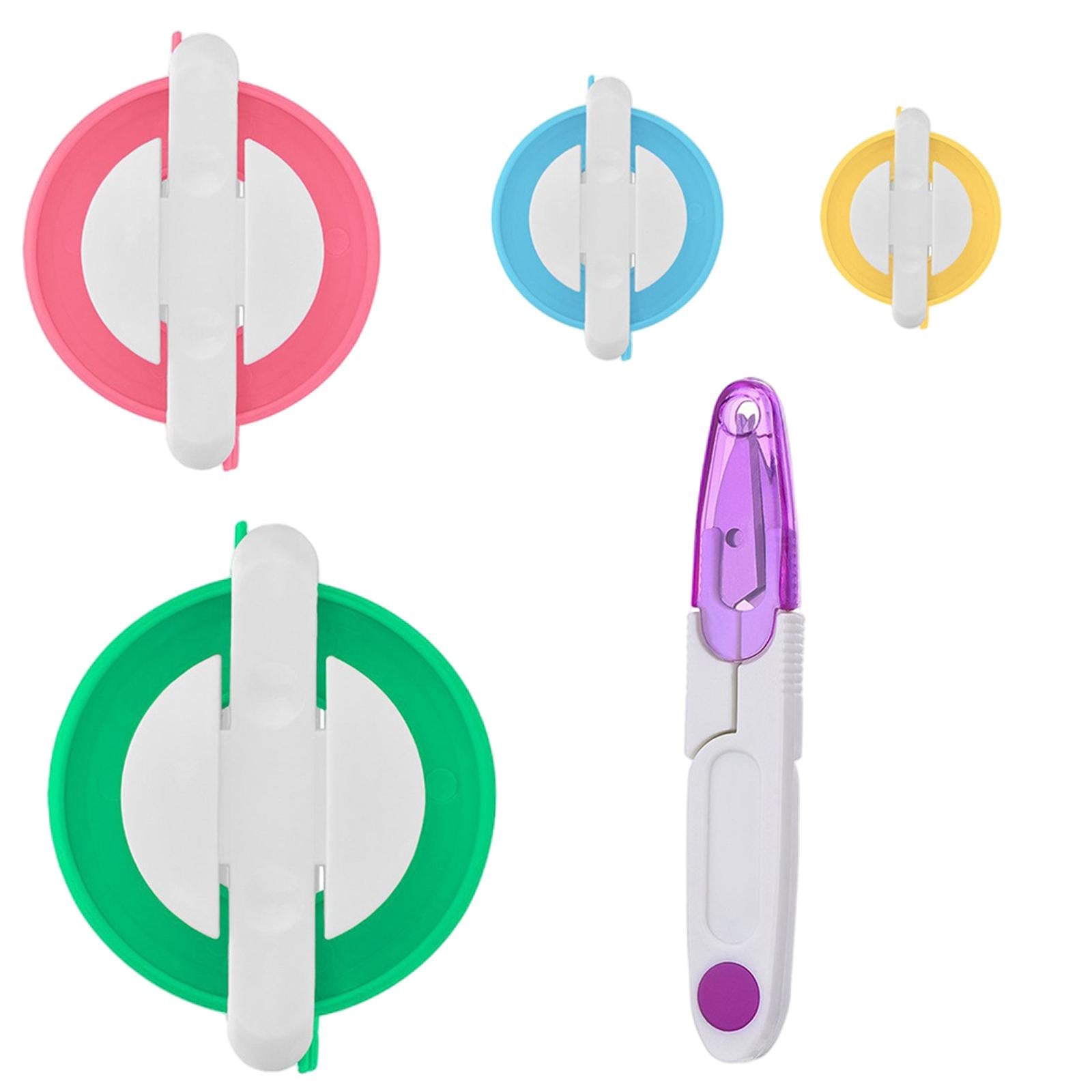 4 Sizes Pompom Maker Fluff Ball Weaver Weaving Knitting Wool Tool w/ Scissor