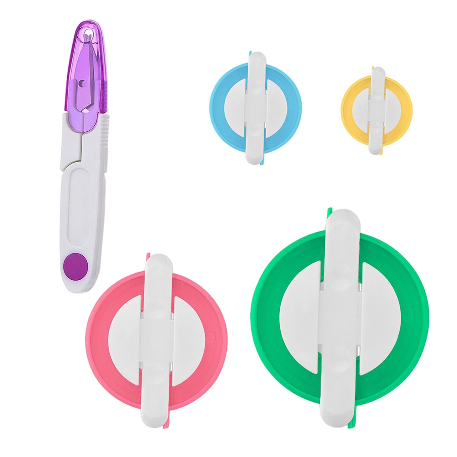 4 Sizes Pompom Maker Fluff Ball Weaver Weaving Knitting Wool Tool w/ Scissor
