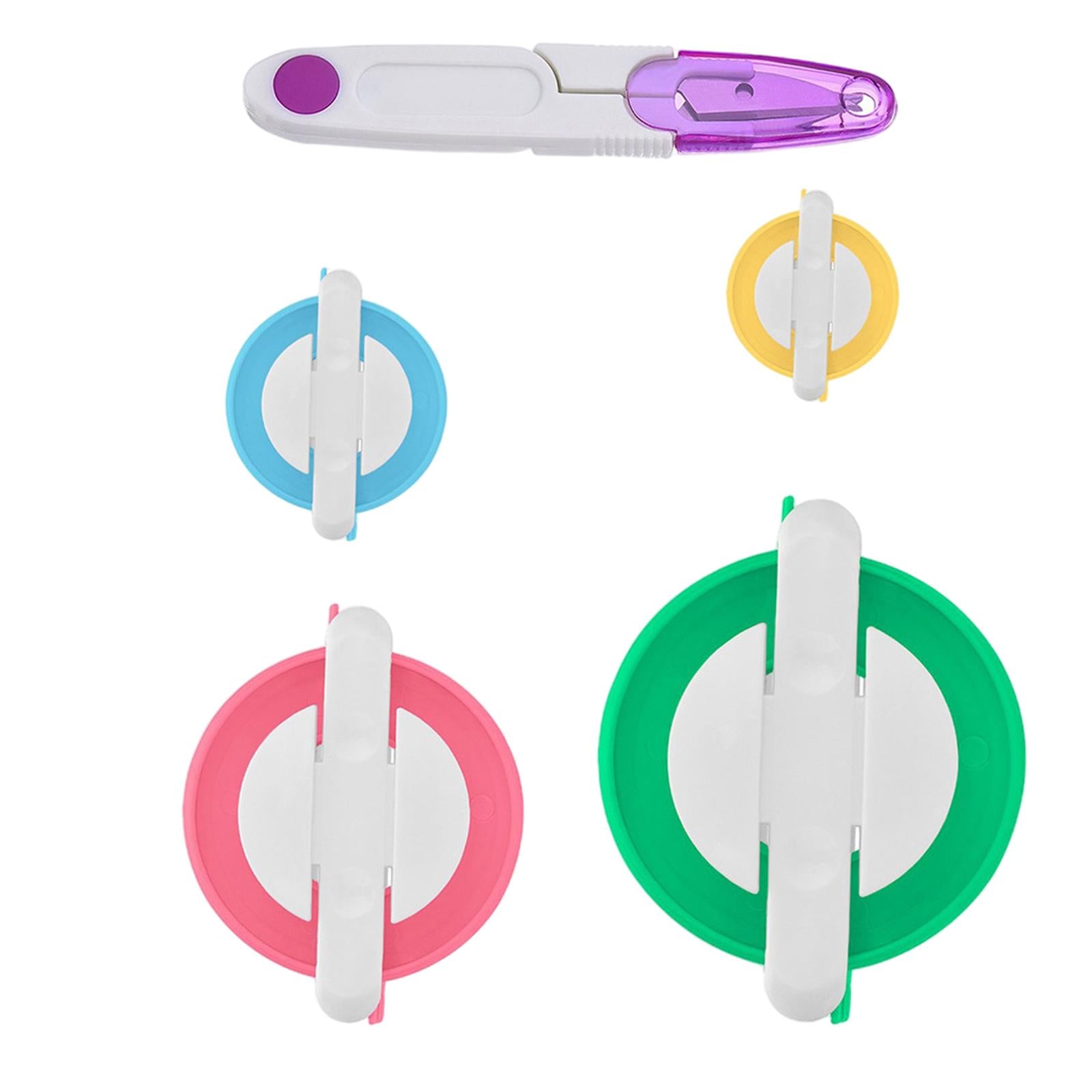 4 Sizes Pompom Maker Fluff Ball Weaver Weaving Knitting Wool Tool w/ Scissor