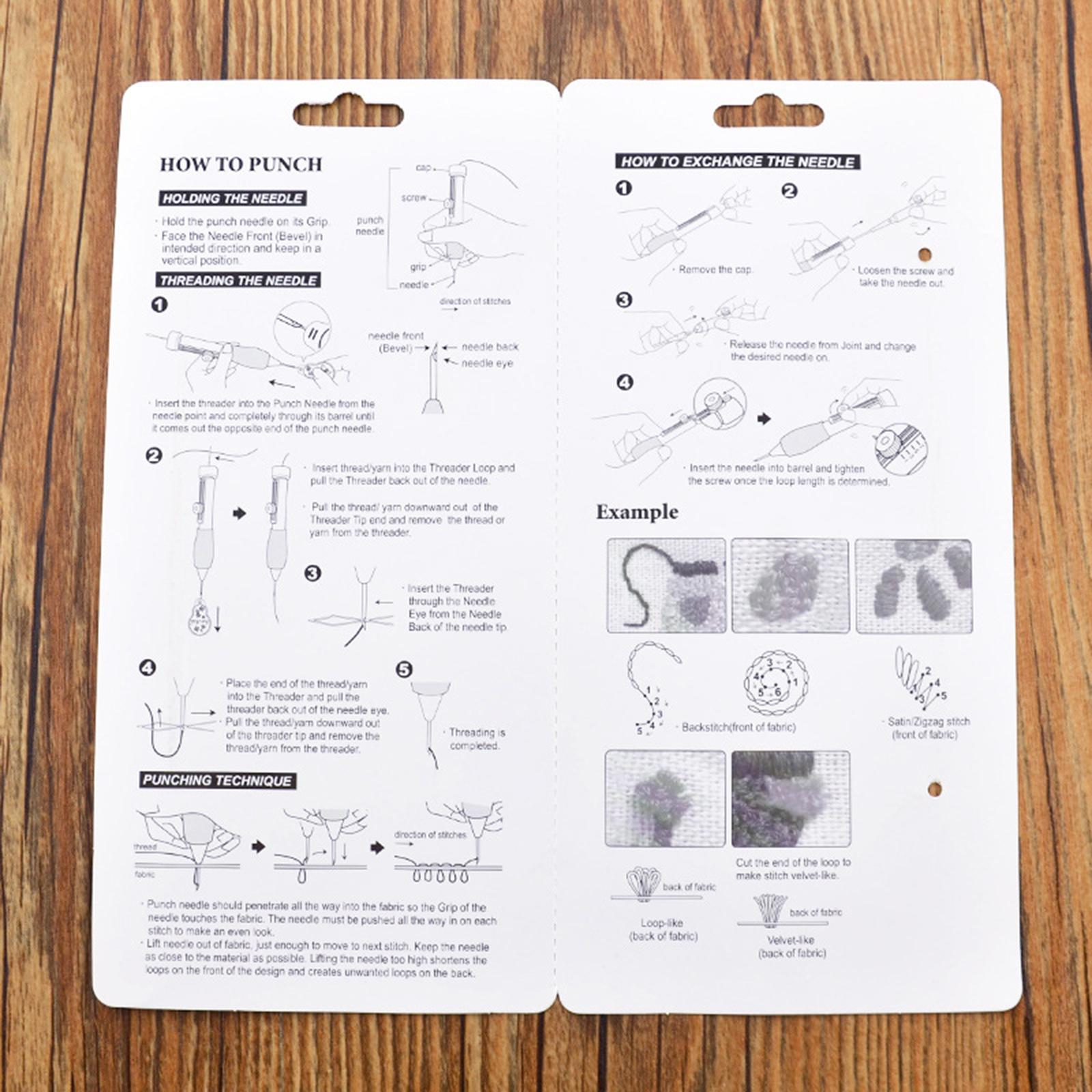 Punch Needle Embroidery Pen Stitching Craft Tool Beginners DIY Craft Sewing