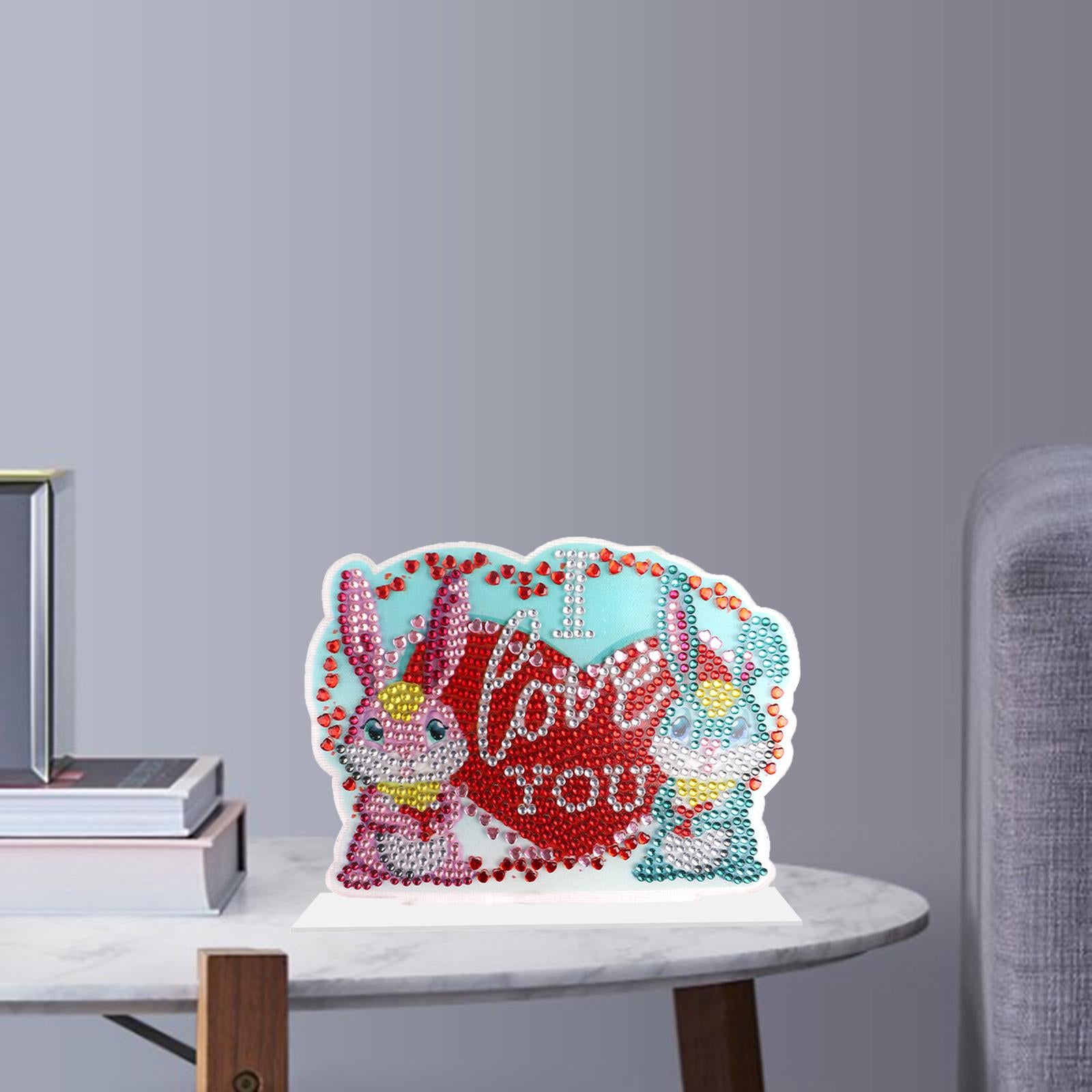 DIY 5D Diamond Painting Easter Bunny Ornament for Kids Adults Holiday Gift A