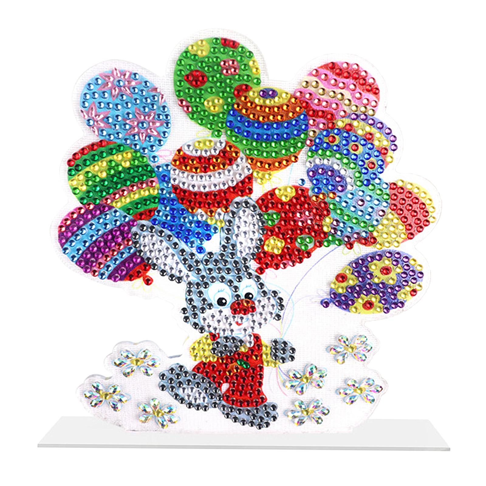 DIY 5D Diamond Painting Easter Bunny Ornament for Kids Adults Holiday Gift E