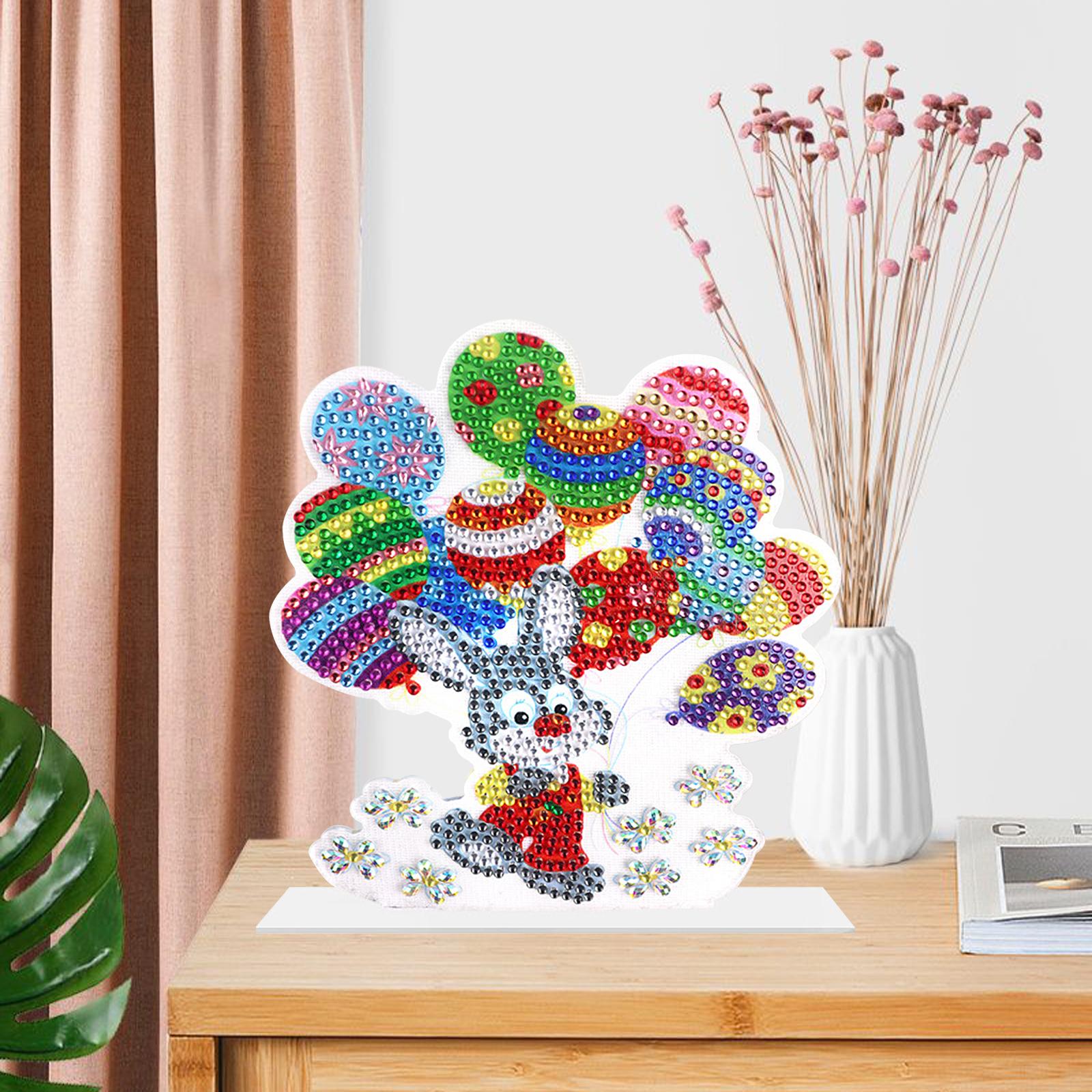 DIY 5D Diamond Painting Easter Bunny Ornament for Kids Adults Holiday Gift E