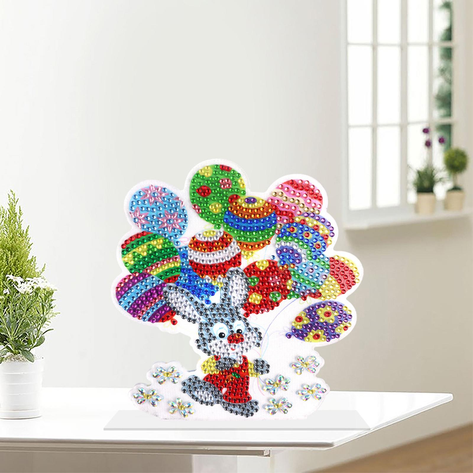 DIY 5D Diamond Painting Easter Bunny Ornament for Kids Adults Holiday Gift E