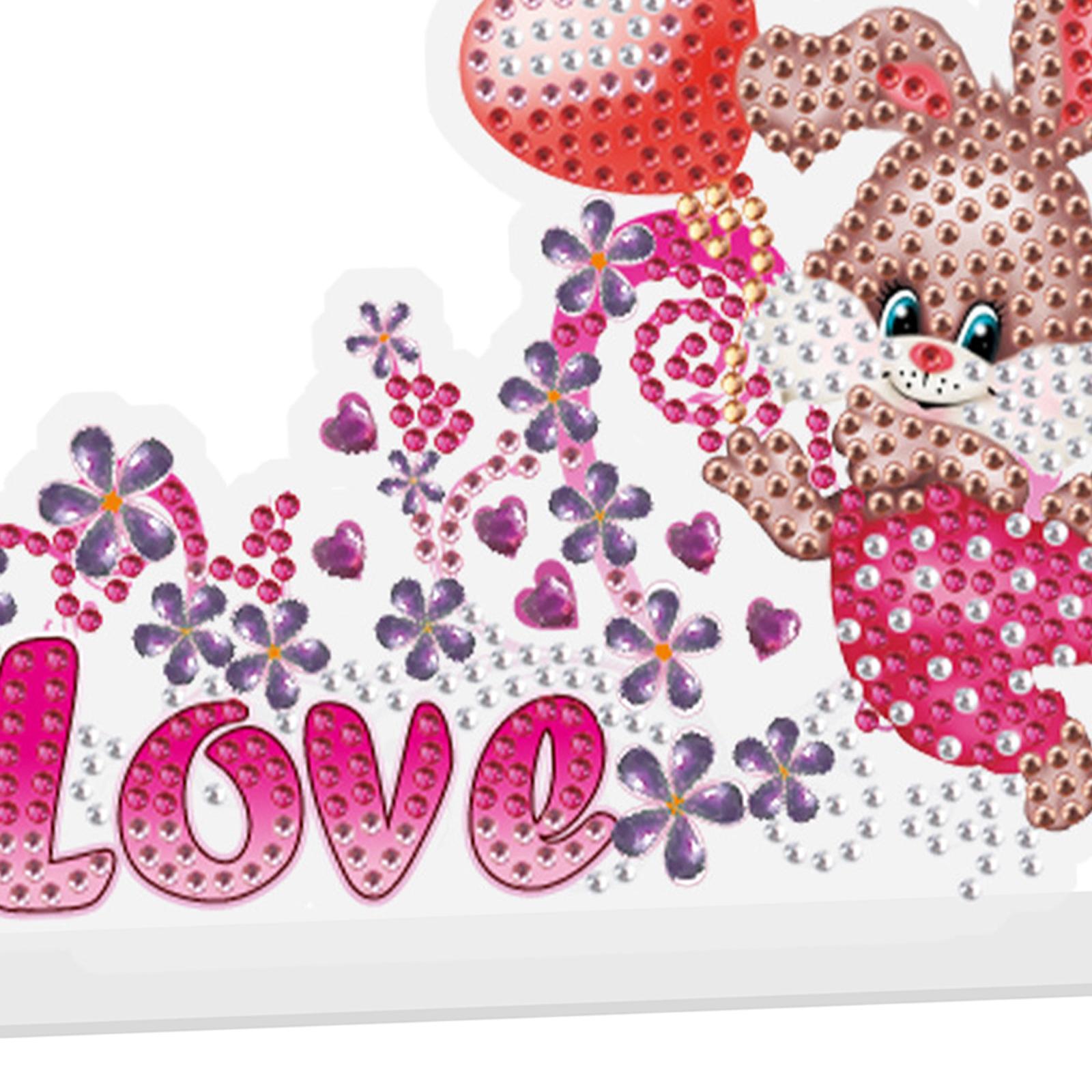 DIY 5D Diamond Painting Easter Bunny Ornament for Kids Adults Holiday Gift F