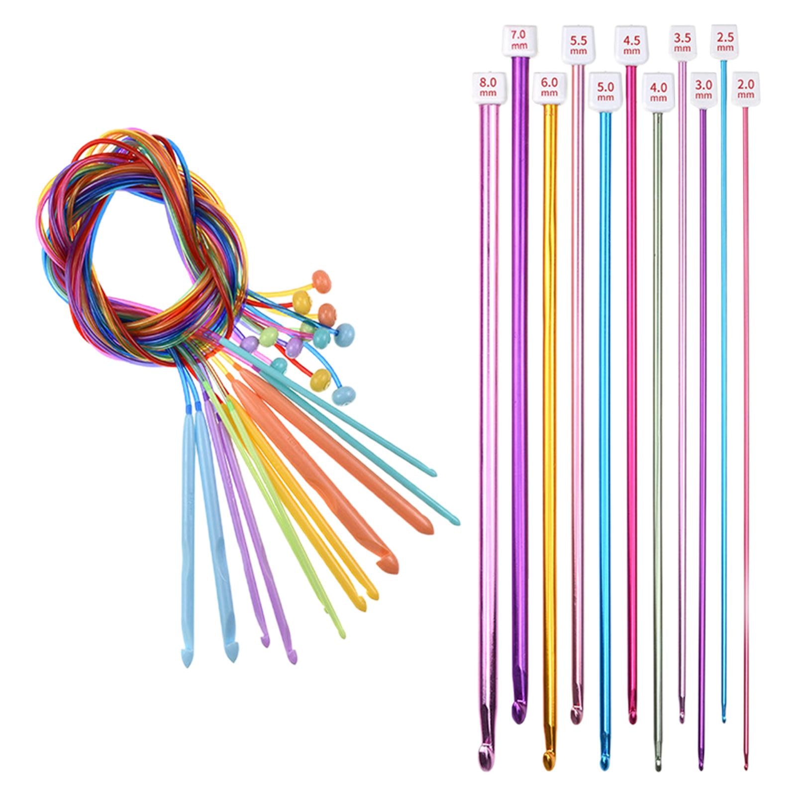 Knitting Needles Set Bamboo Circular Sweater Handmade Weave Tapestry Craft C
