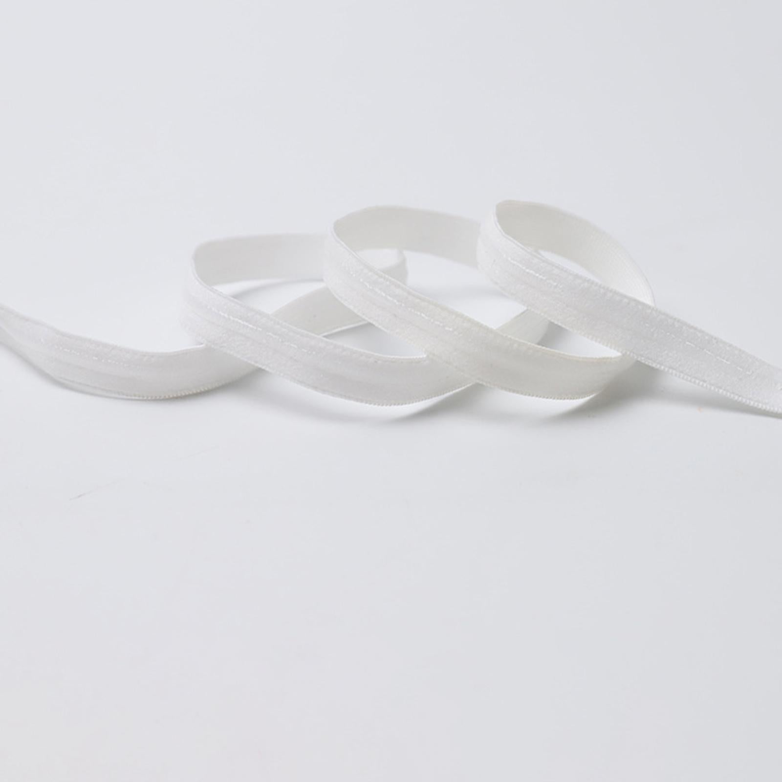 Non-Slip Hair Band Sewing Project Elastic Band Silicone Gripper for Garment White