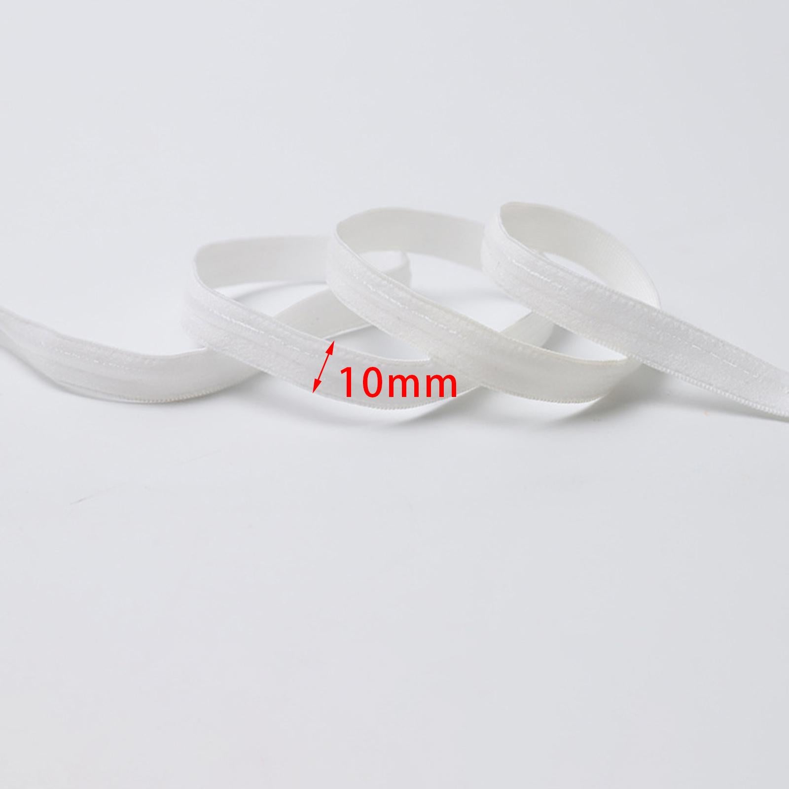 Non-Slip Hair Band Sewing Project Elastic Band Silicone Gripper for Garment White