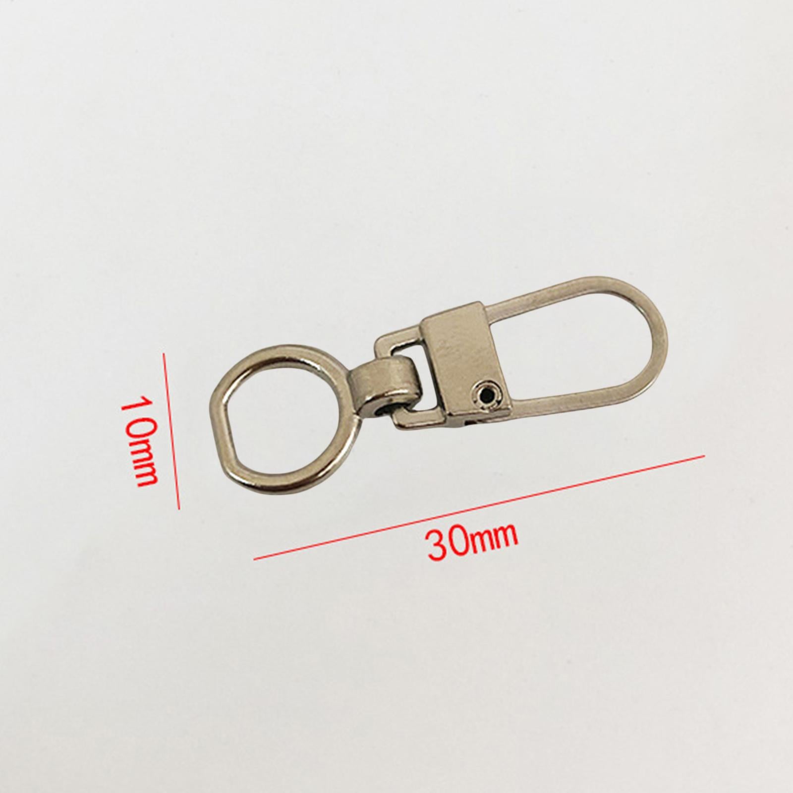 10 Pcs Zipper Pull Replacement Repair Kit Craft For Luggage Jacket Backpack Silver