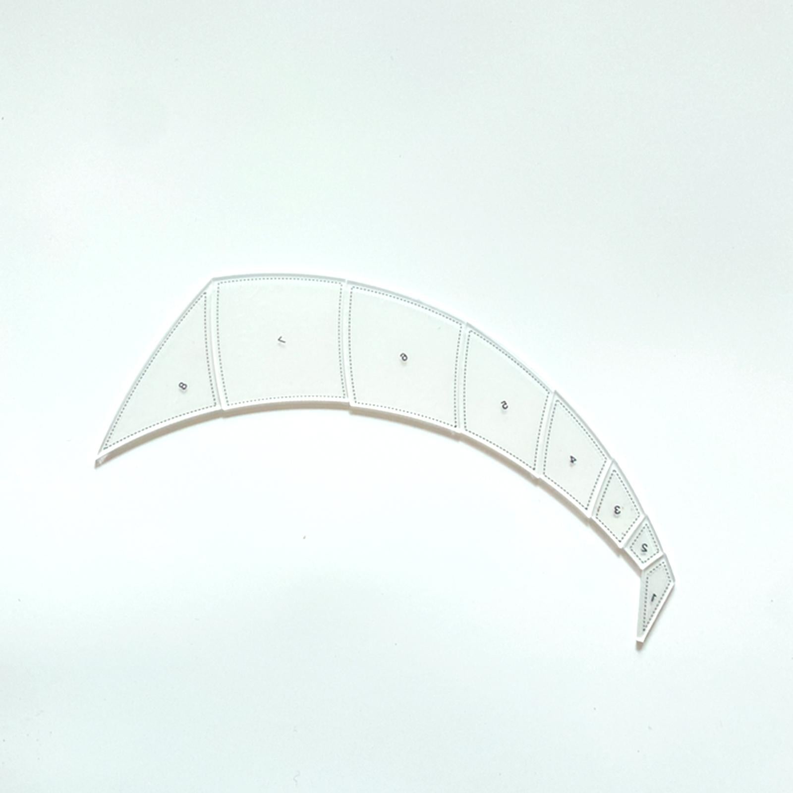 8 Pieces Diamond Quilting Acrylic Templates Cloth Cutting Rulers DIY Tool M