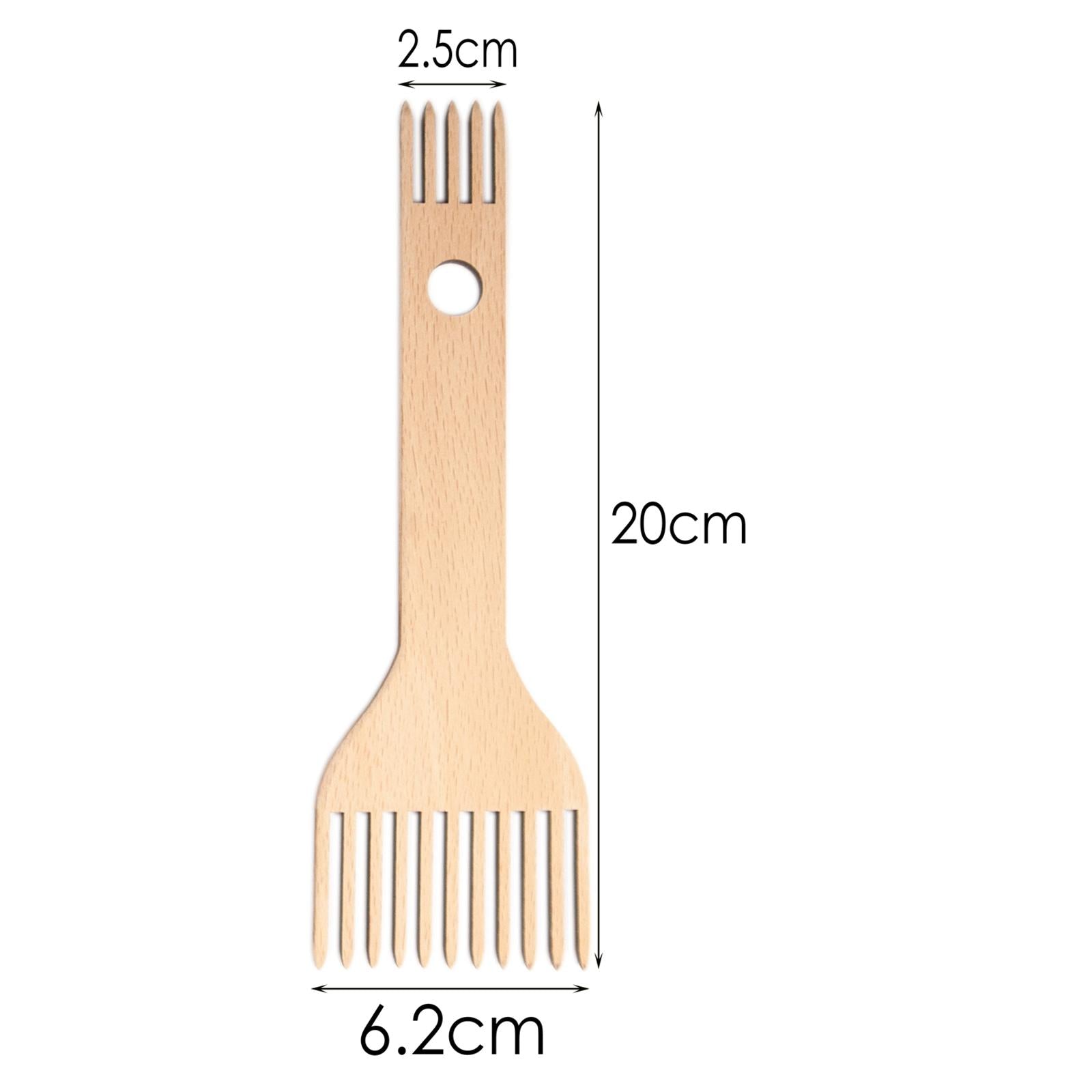 Wooden Weaving Loom Comb Double-Ended Handcraft Tapestry Crafts Weaving Tool