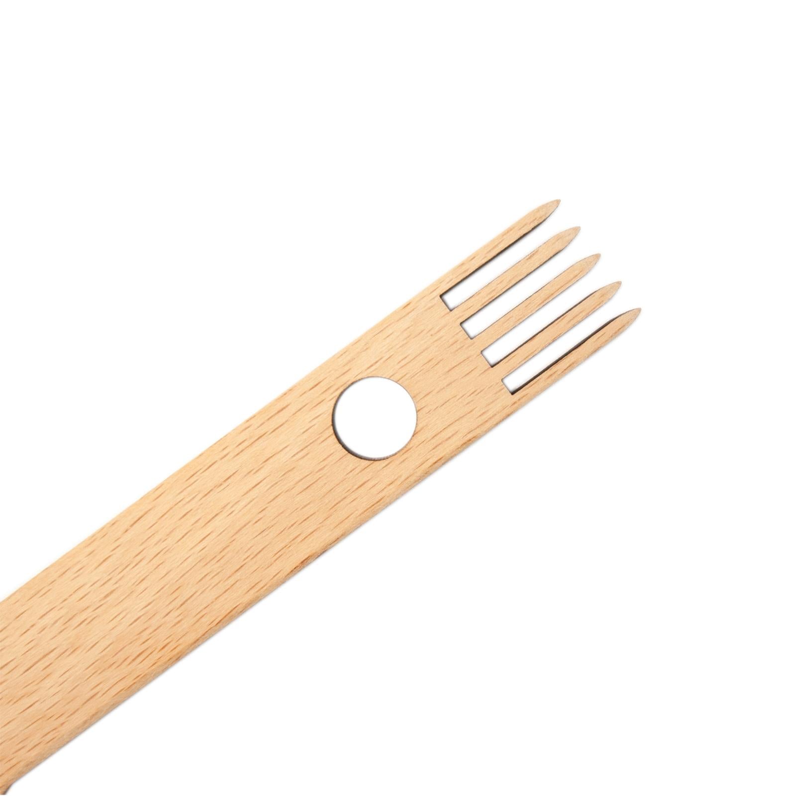 Wooden Weaving Loom Comb Double-Ended Handcraft Tapestry Crafts Weaving Tool