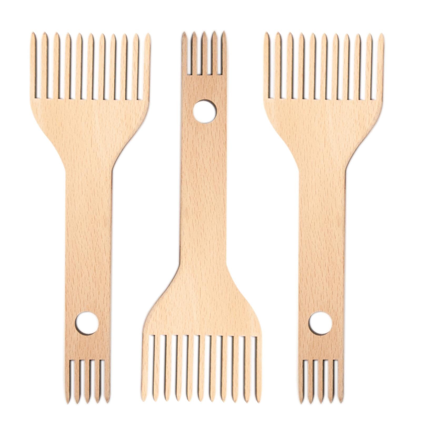 Wooden Weaving Loom Comb Double-Ended Handcraft Tapestry Crafts Weaving Tool