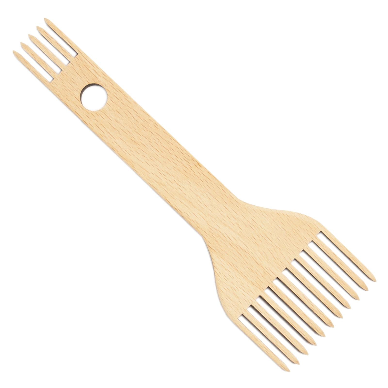 Wooden Weaving Loom Comb Double-Ended Handcraft Tapestry Crafts Weaving Tool