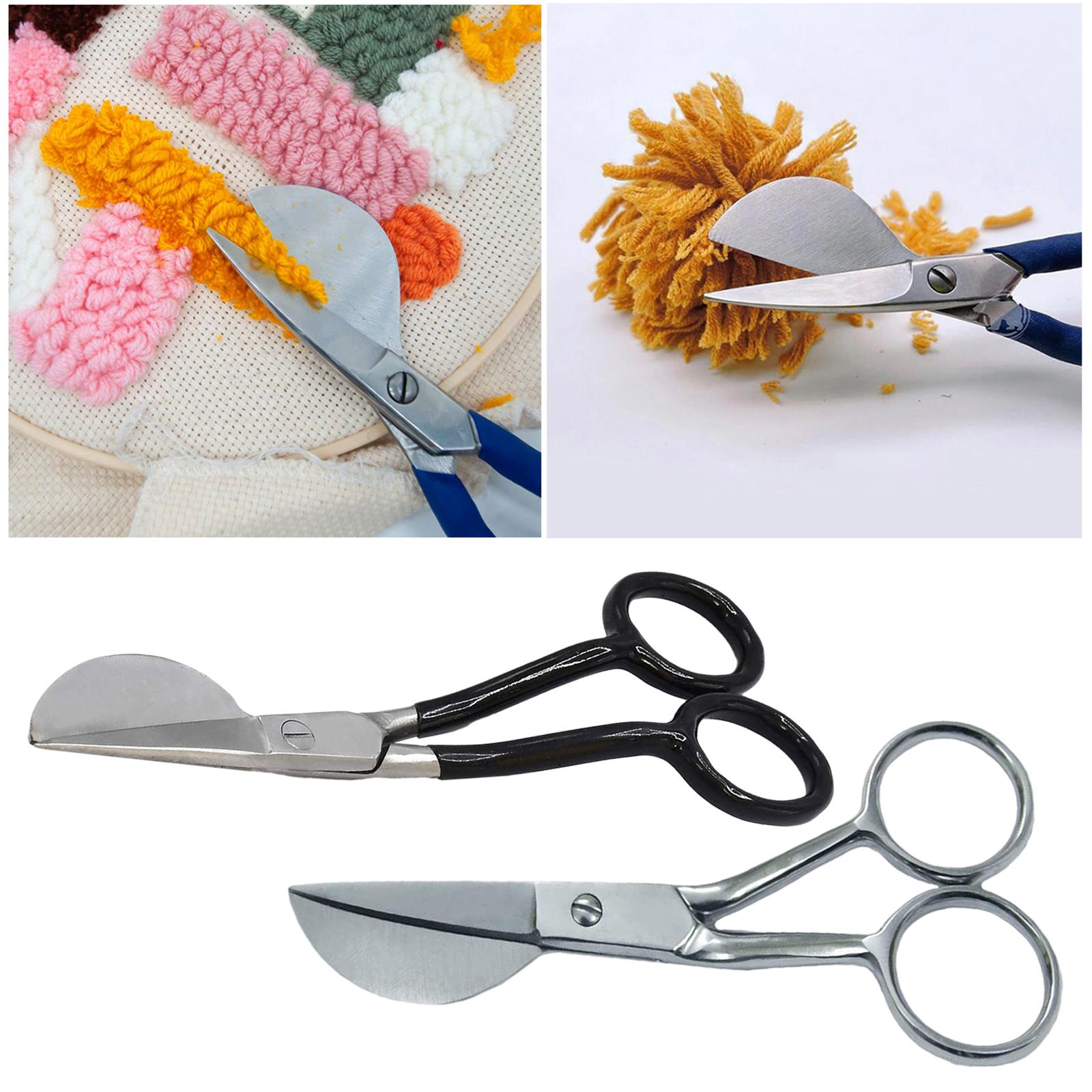7 Duckbill Applique Scissors for Thread Tufted Carpet Fabric Shears Silver"