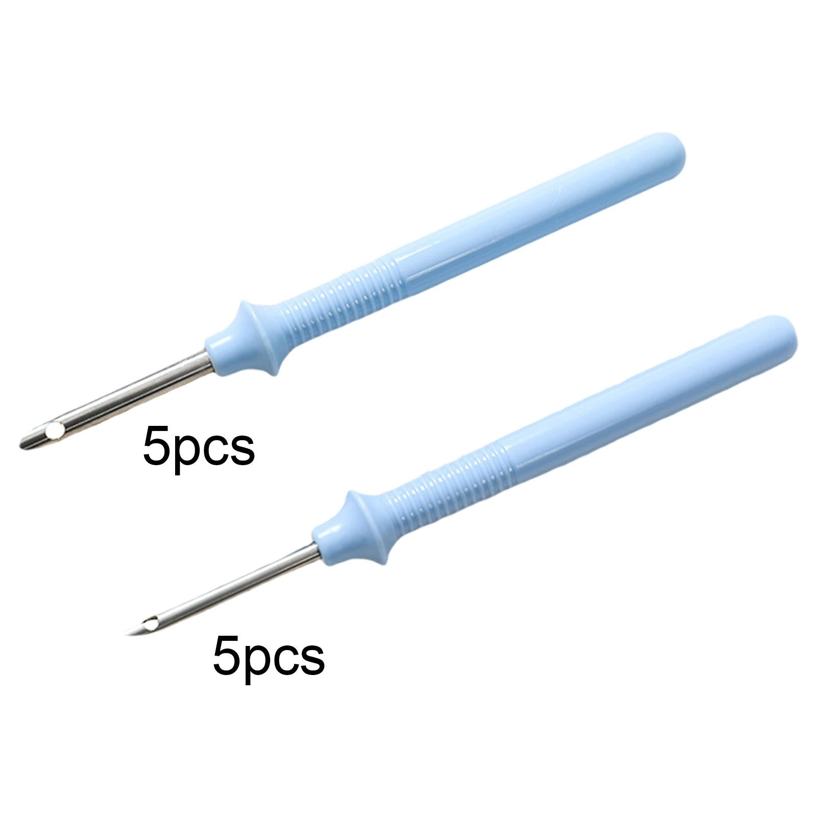 5x Punch Needle Embroidery Pen Set Weaving Cross Stitch Sewing 0.3cm Head