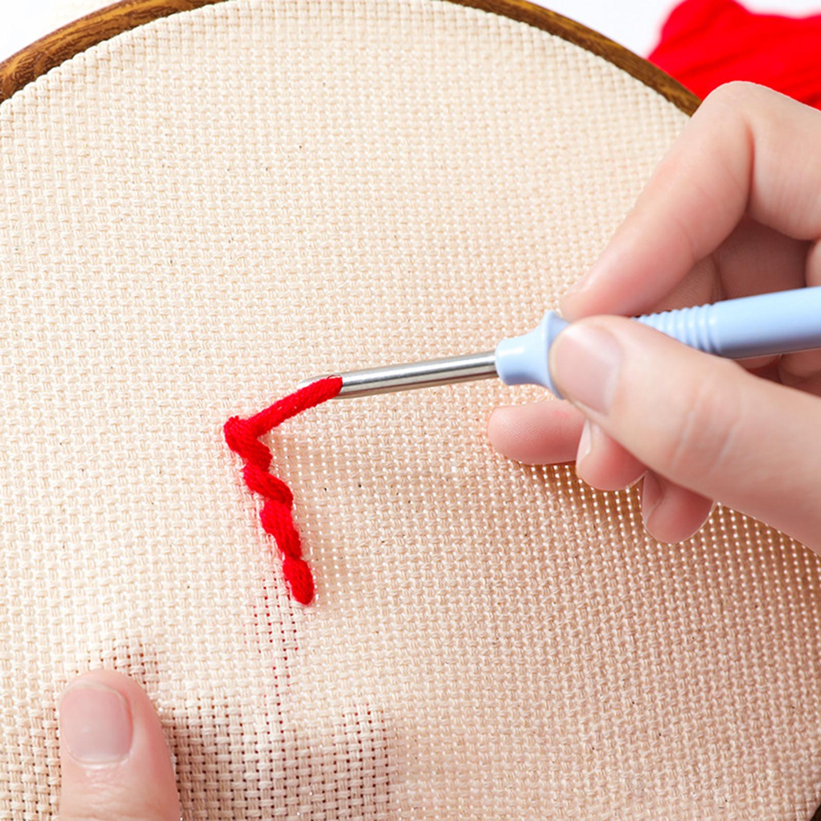 5x Punch Needle Embroidery Pen Set Weaving Cross Stitch Sewing 0.5cm Head
