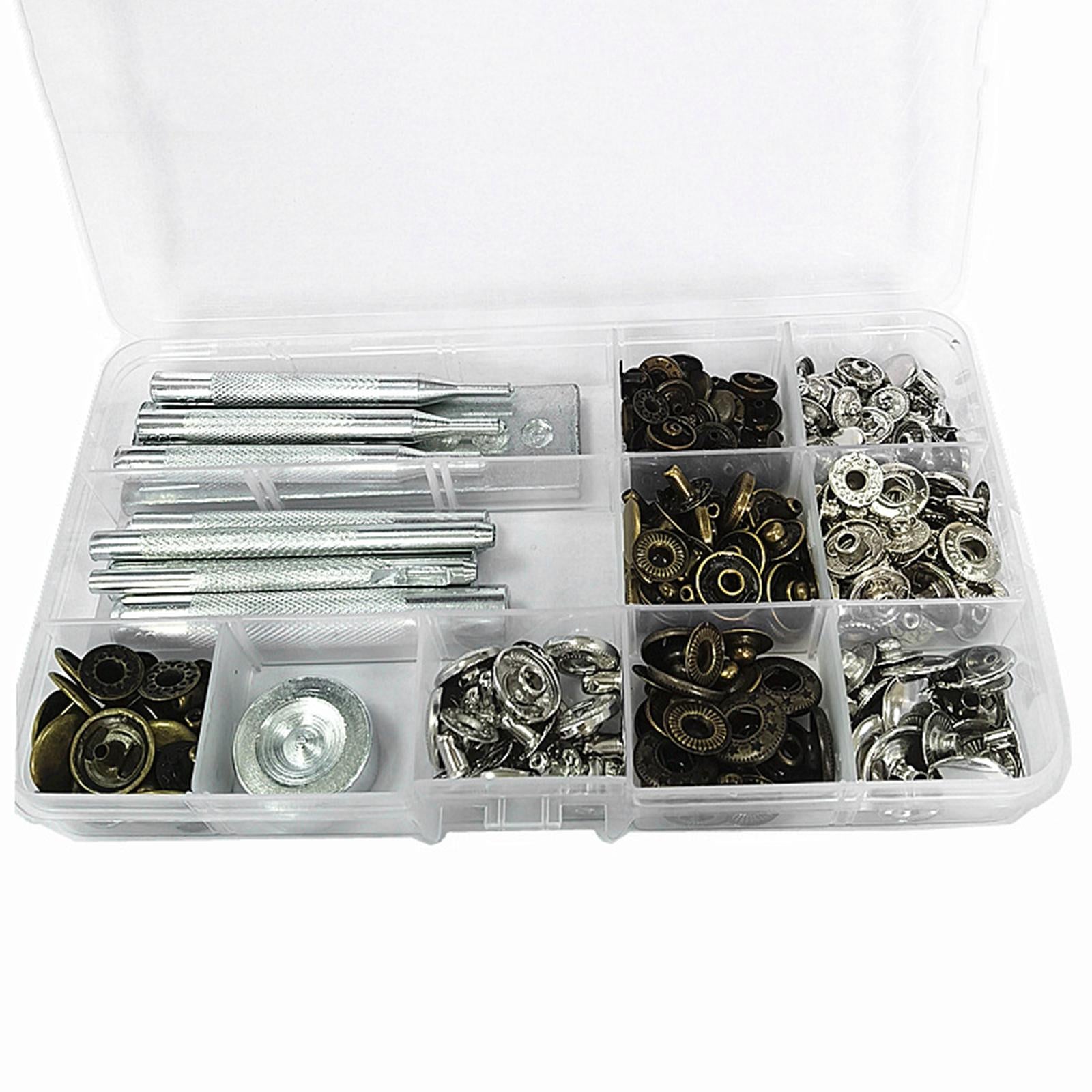 Leather Snap Fasteners Kit Press Studs Snaps Buttons for Bag Crafting copper