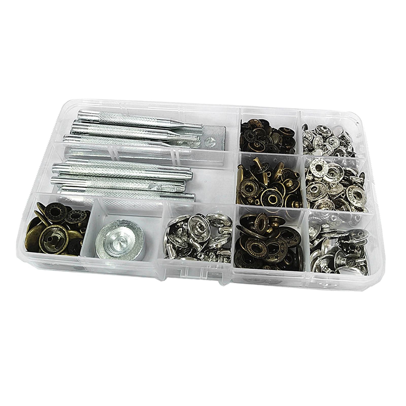 Leather Snap Fasteners Kit Press Studs Snaps Buttons for Bag Crafting copper
