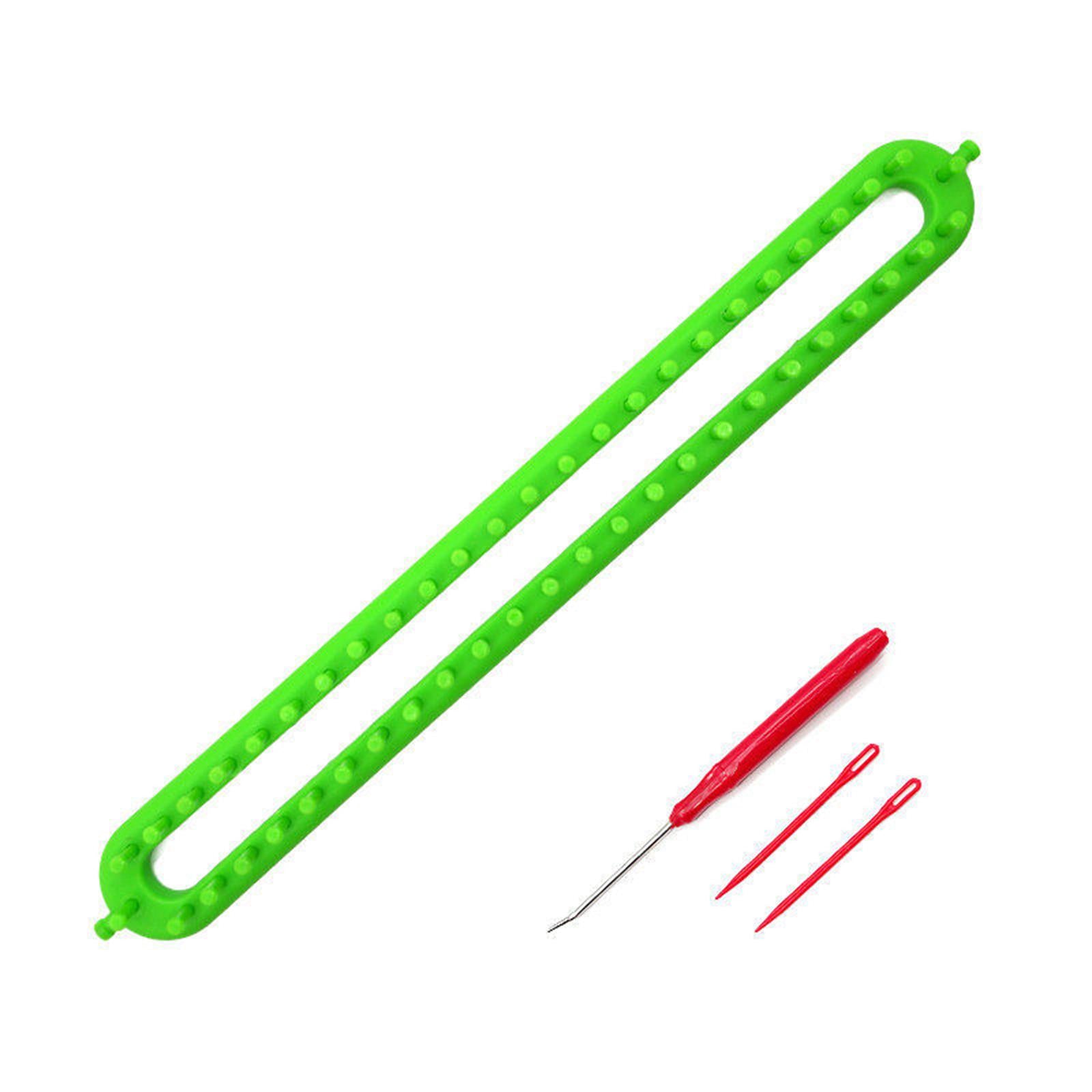 Knitting Loom Kit Sewing Tools Weaving Handmade Knitter Green 18.5inch
