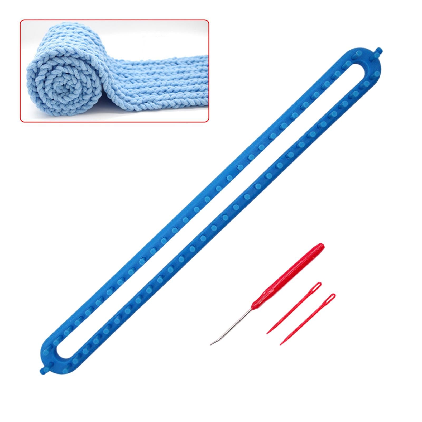 Knitting Loom Kit Sewing Tools Weaving Handmade Knitter Blue 22.8inch