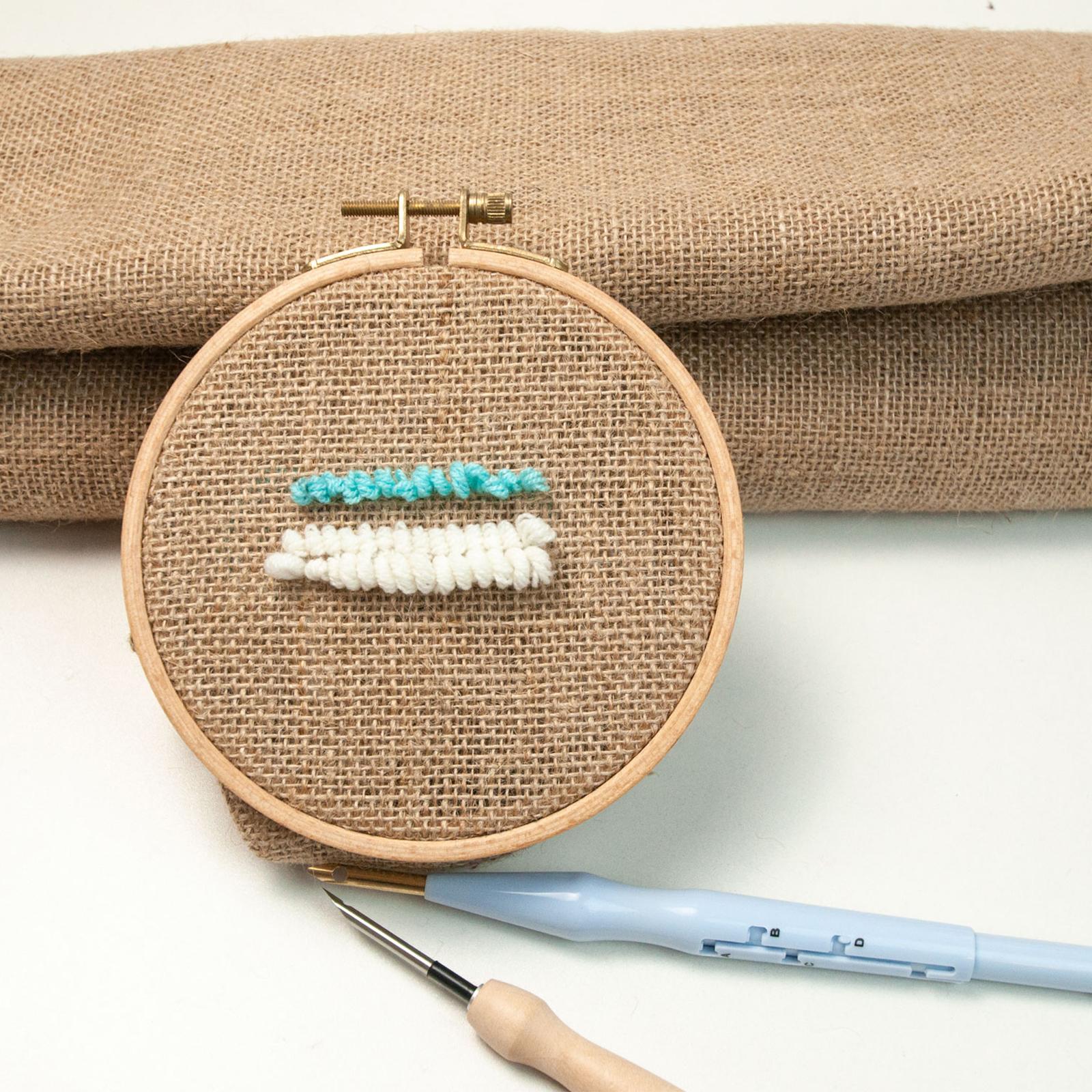 Needle Fabric Linen Cloth Stitch Monks Cloth for Punch Needle Rug Tufting A