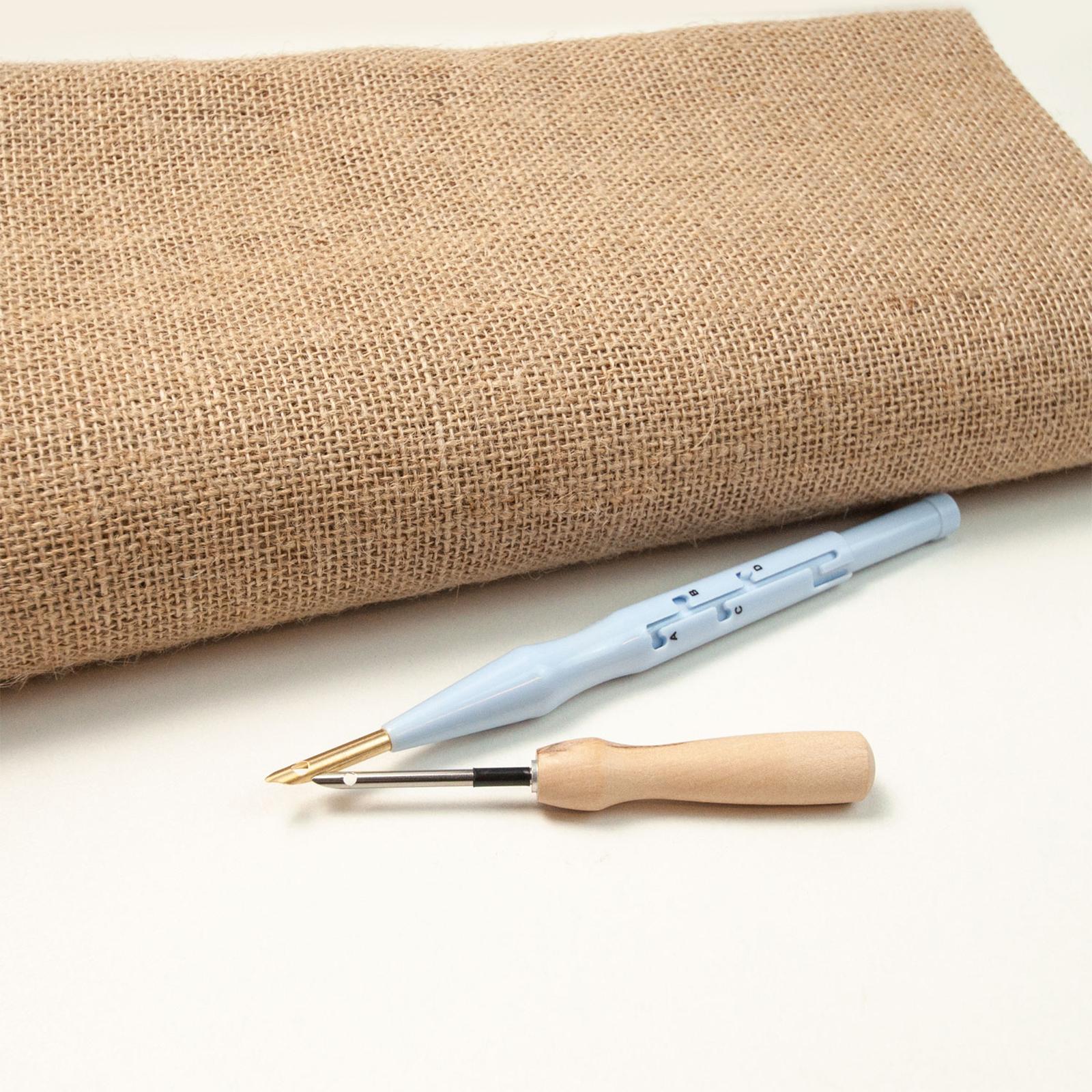 Needle Fabric Linen Cloth Stitch Monks Cloth for Punch Needle Rug Tufting A