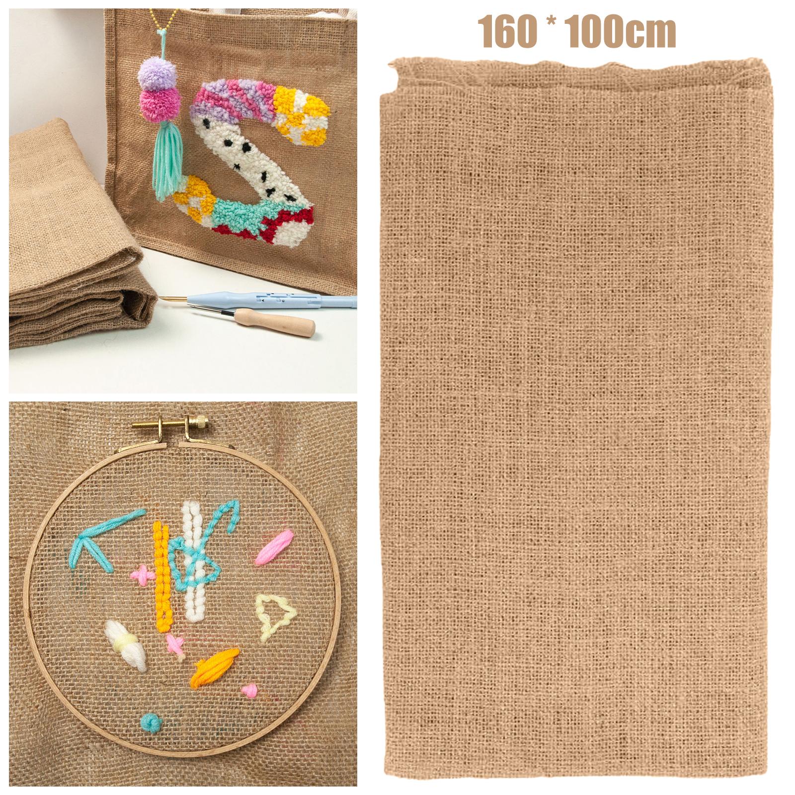 Needle Fabric Linen Cloth Stitch Monks Cloth for Punch Needle Rug Tufting A
