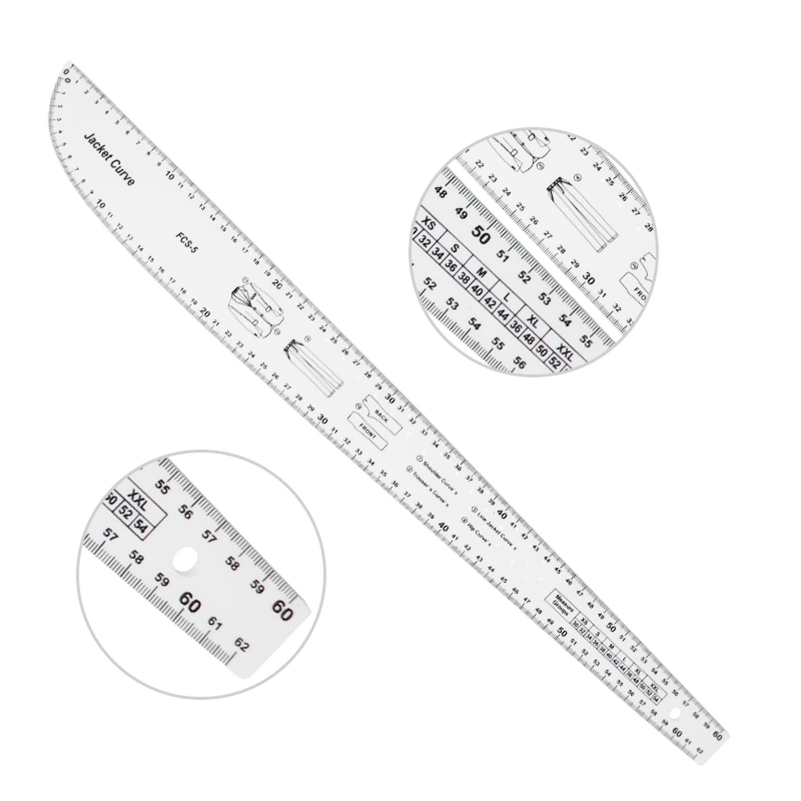 7 Pieces Sewing Ruler Craft Clothing Accessories Needlework for Tailor