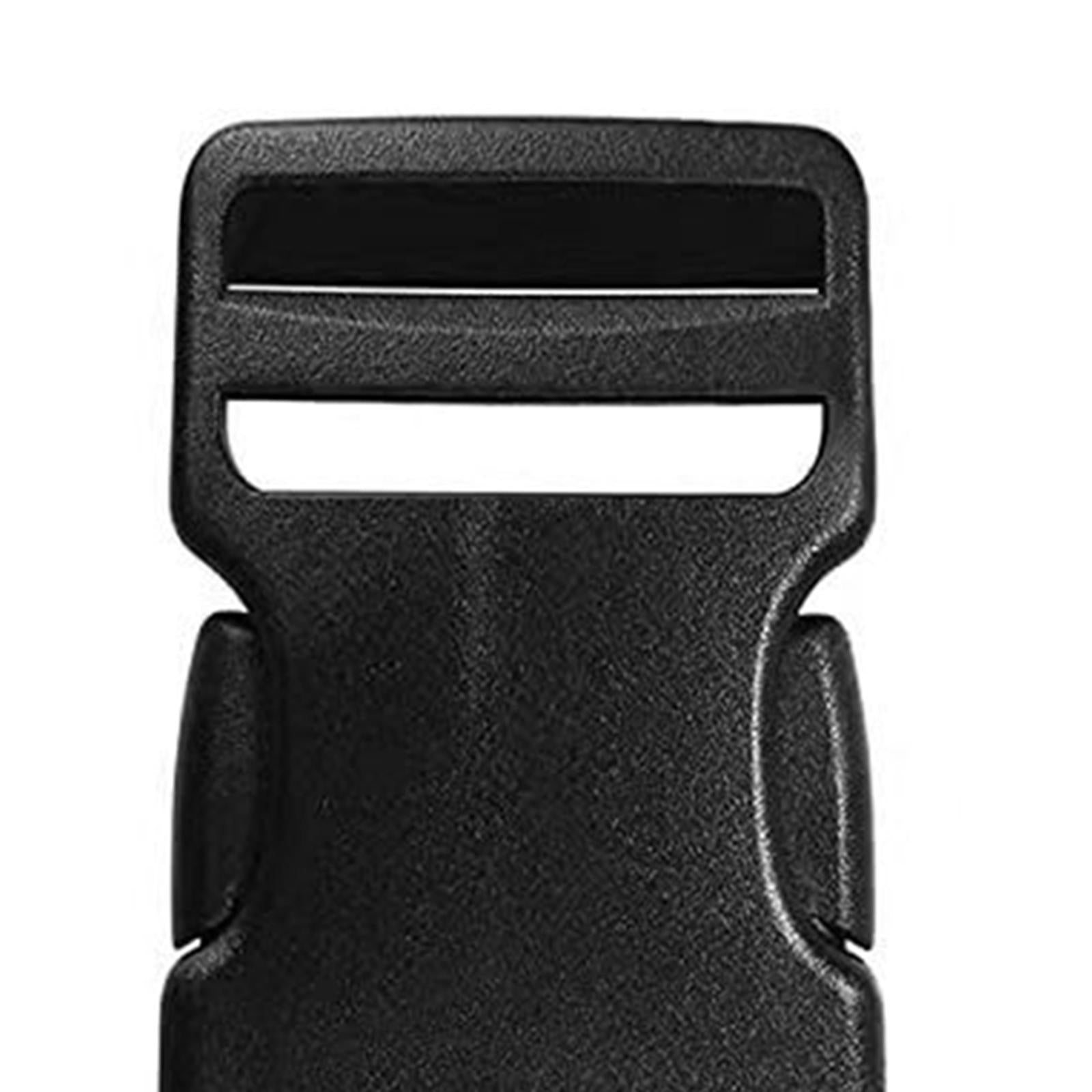 61Pcs Set Black Webbing Straps with Plastic Buckle for Outdoor Hiking Travel