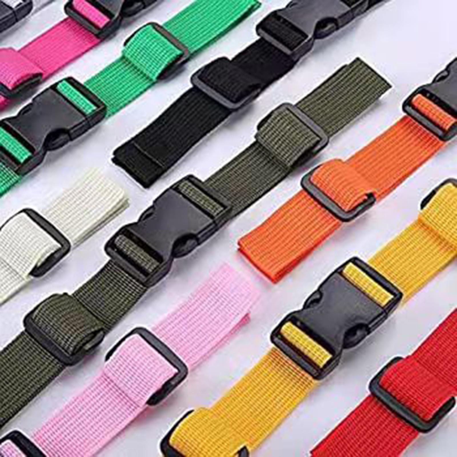 61Pcs Set Black Webbing Straps with Plastic Buckle for Outdoor Hiking Travel