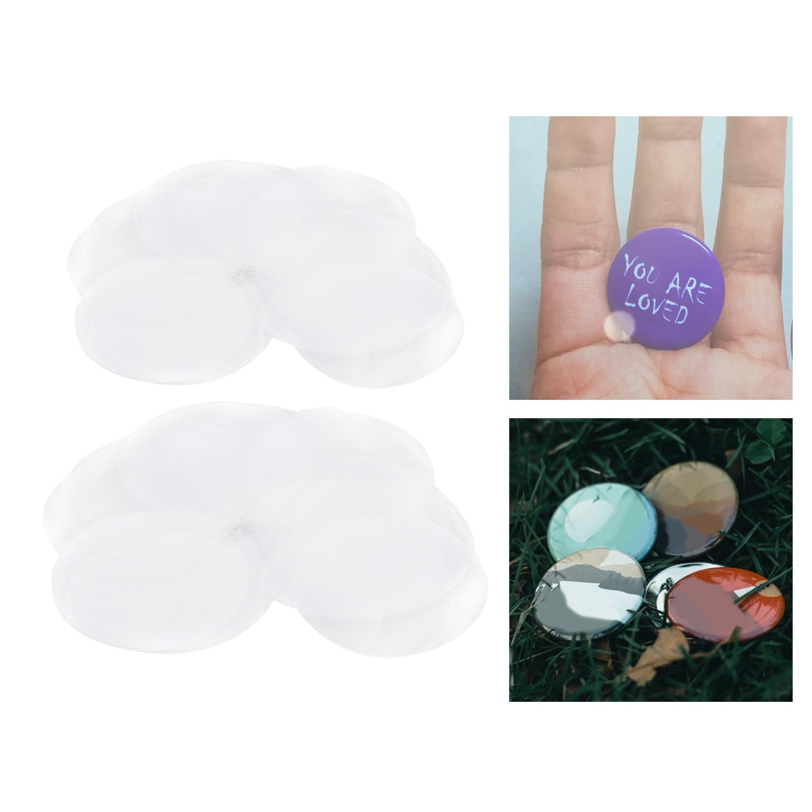 100Pcs Mylar Film Cover Badge Botton Making Machine Components 44MM
