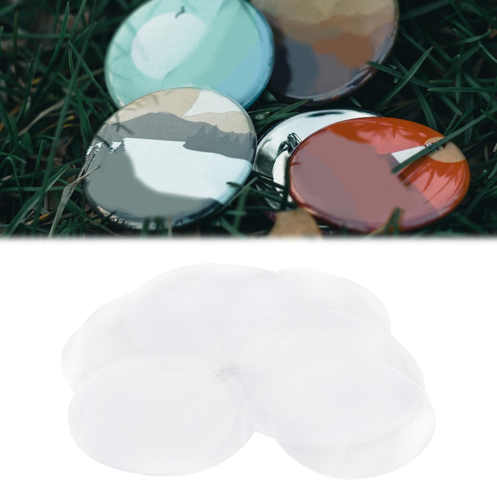100Pcs Mylar Film Cover Badge Botton Making Machine Components 58MM