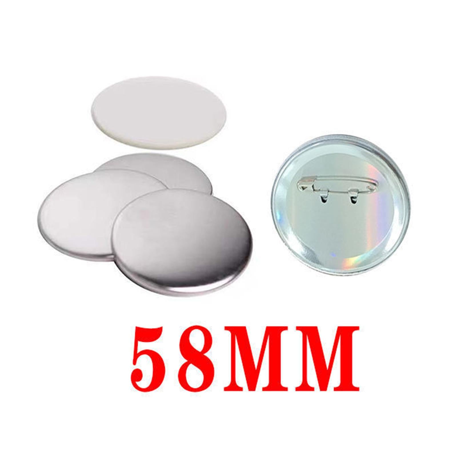 100 Pack Set Badge Button 58mm Round Parts for Crafts Making DIY Kids Arts