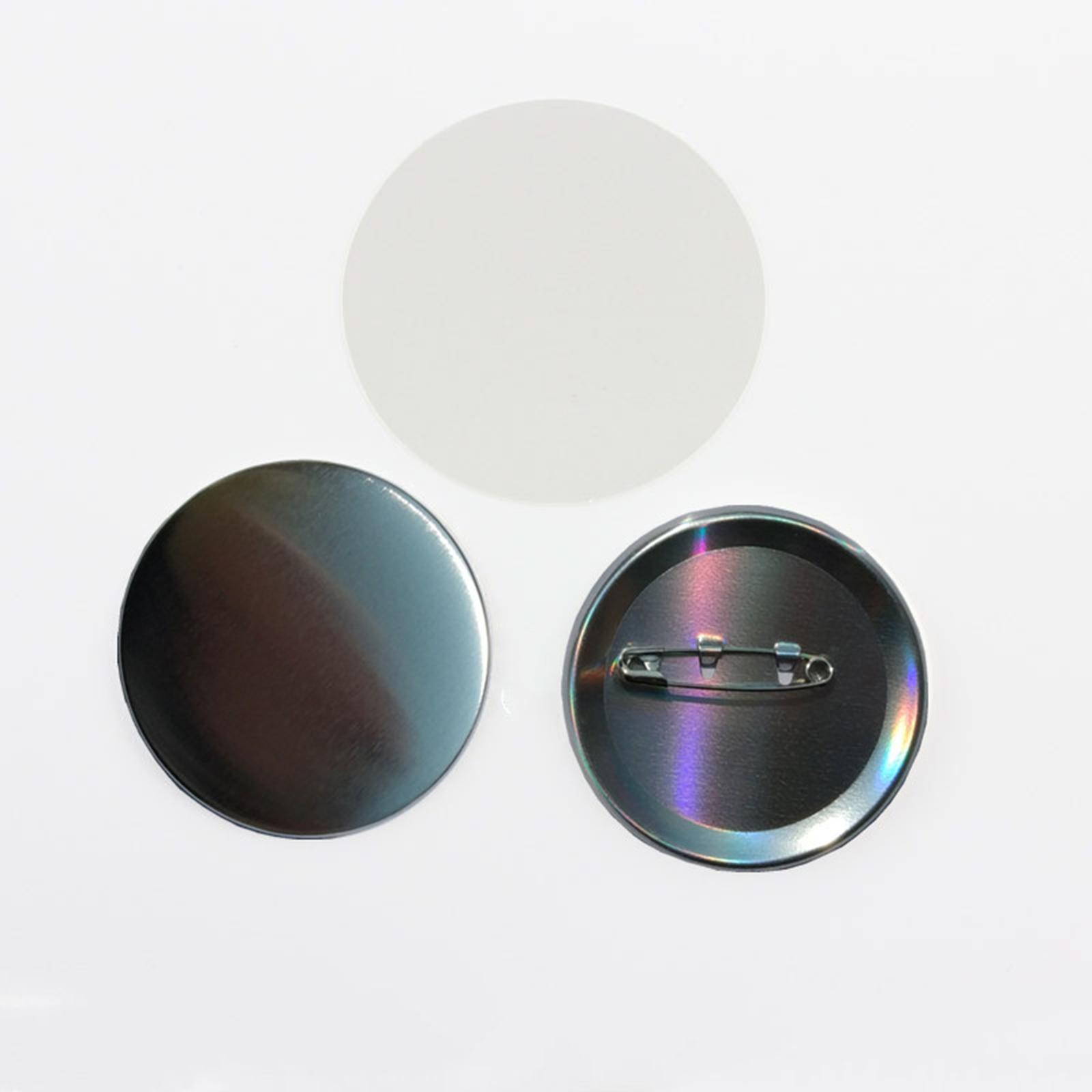 100 Pack Set Badge Button 58mm Round Parts for Crafts Making DIY Kids Arts