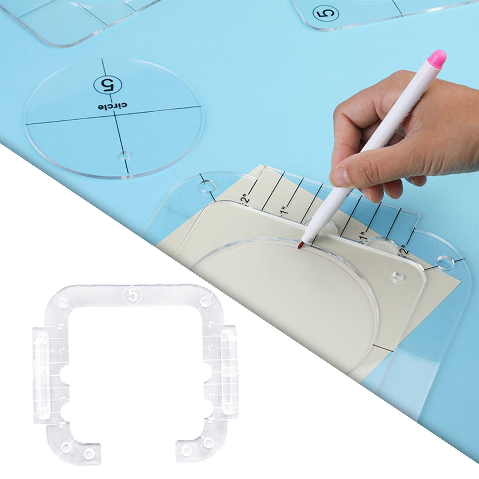 Free Motion Quilting Template Ruler Frame Drawing DIY Tracing Tools