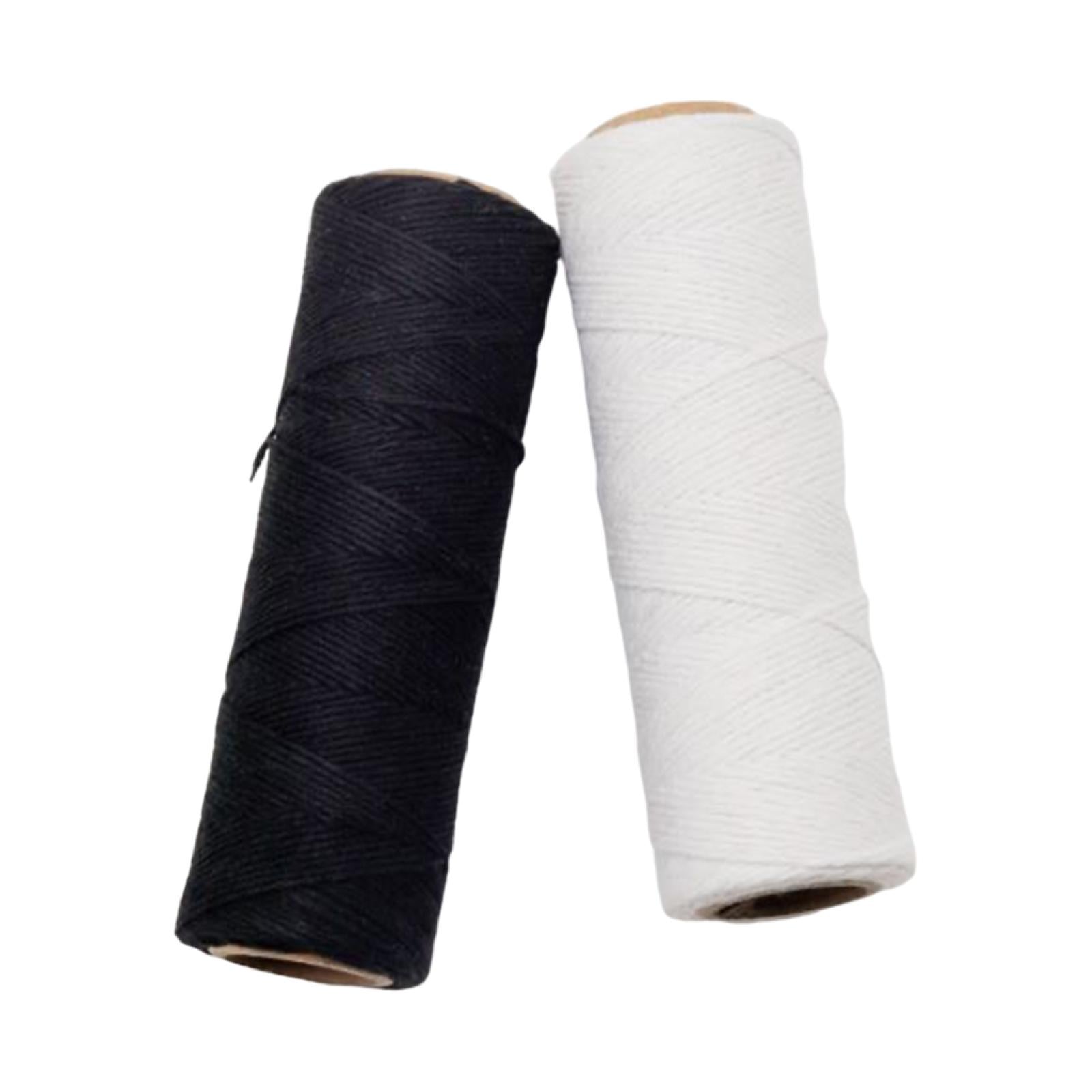 2Pcs Weaving Loom Warp Thread Black White Warping Thread for Carpet Blanket