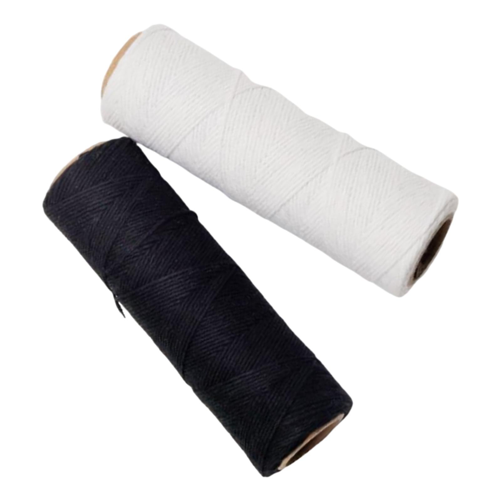 2Pcs Weaving Loom Warp Thread Black White Warping Thread for Carpet Blanket