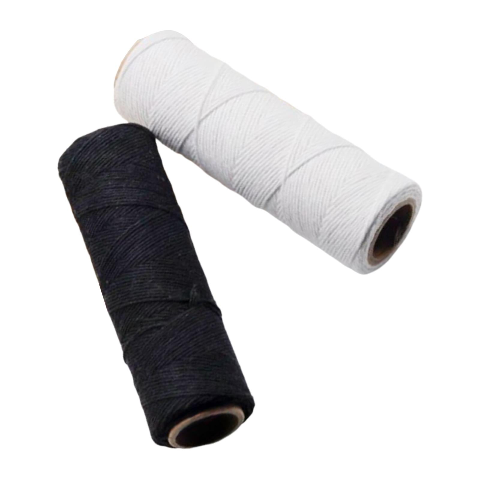 2Pcs Weaving Loom Warp Thread Black White Warping Thread for Carpet Blanket