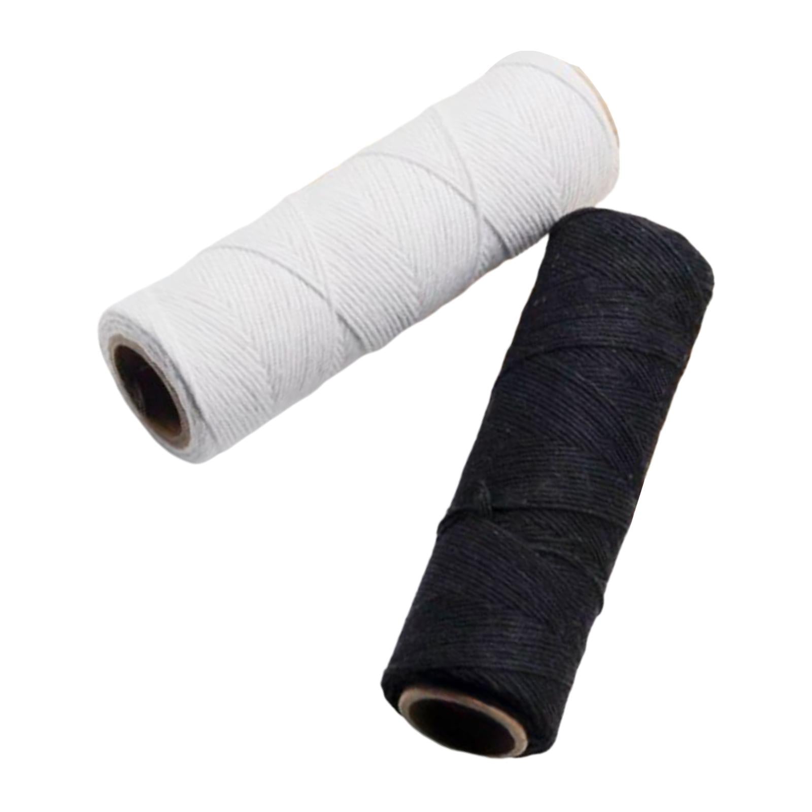 2Pcs Weaving Loom Warp Thread Black White Warping Thread for Carpet Blanket