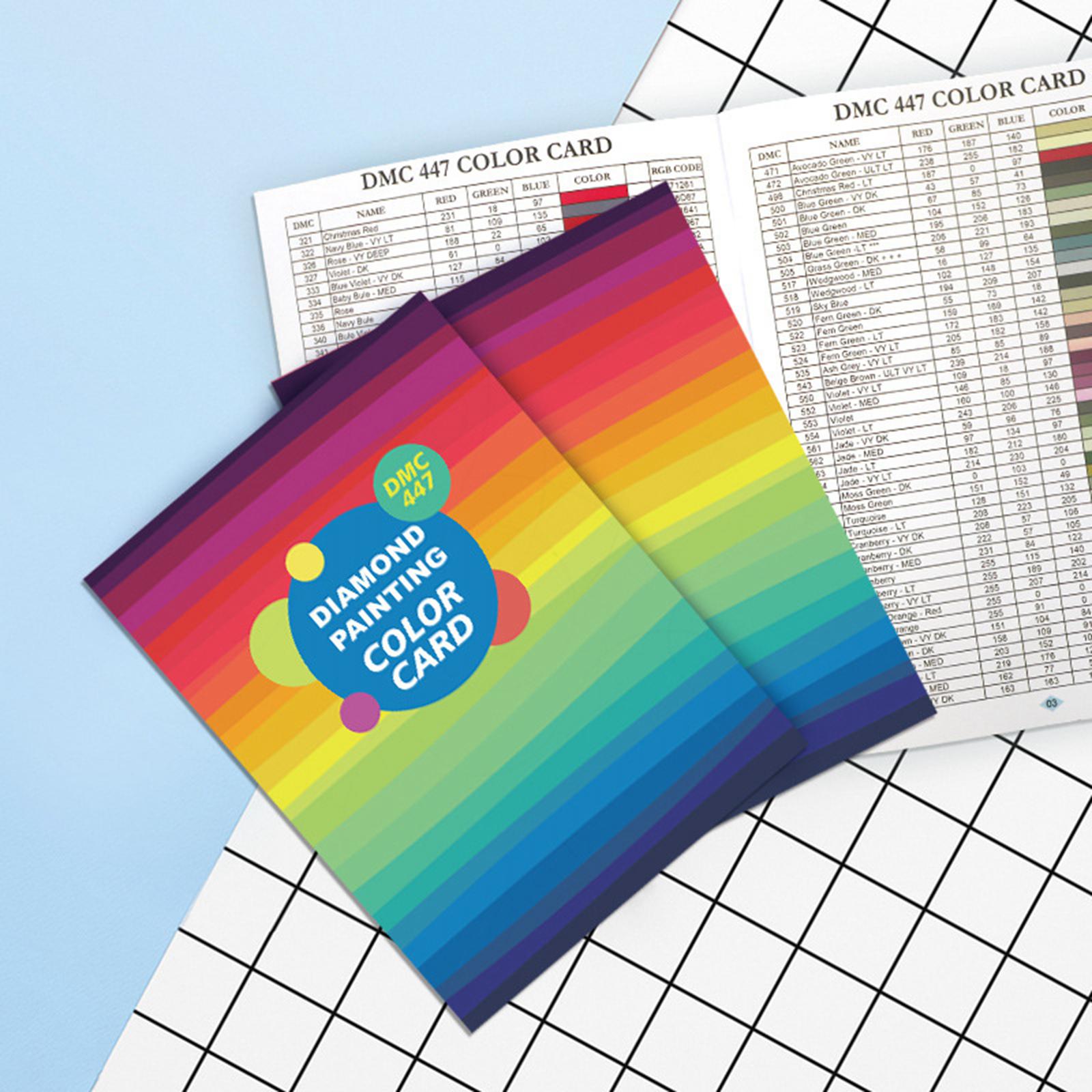 DMC Color Chart for Diamond Painting Book 5D Diamond Art Reference Tools