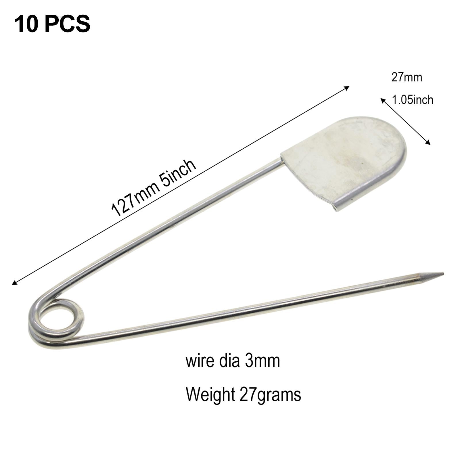 10x Extra Large Safety Pins Heavy Duty Big for Laundry Outdoor Blanket