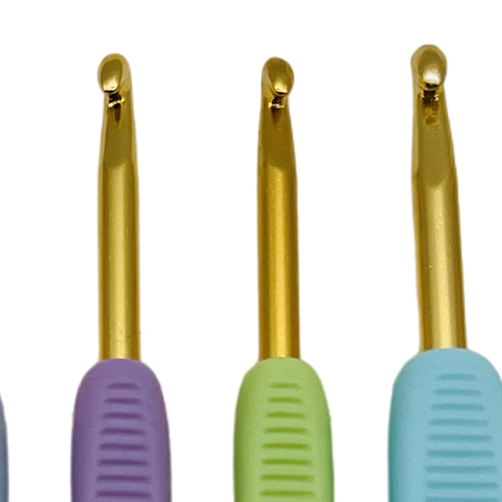 7 Set Crochet Hook Yarn Kit Knitting Needle Sewing Tool Metal Crochet Hooks