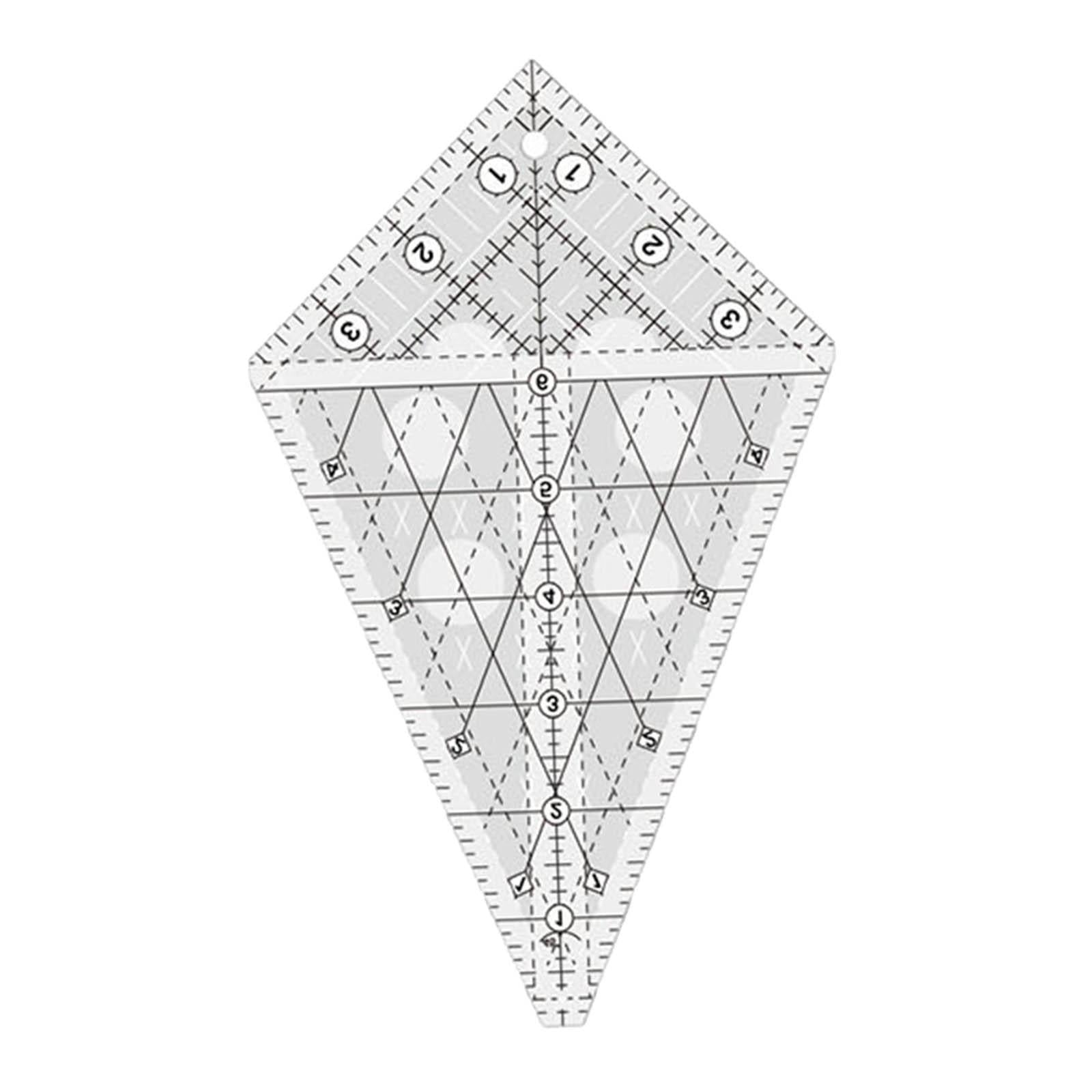 Acrylic Quilting Template Ruler Patchwork Measuring Periwinkle for Supplies M